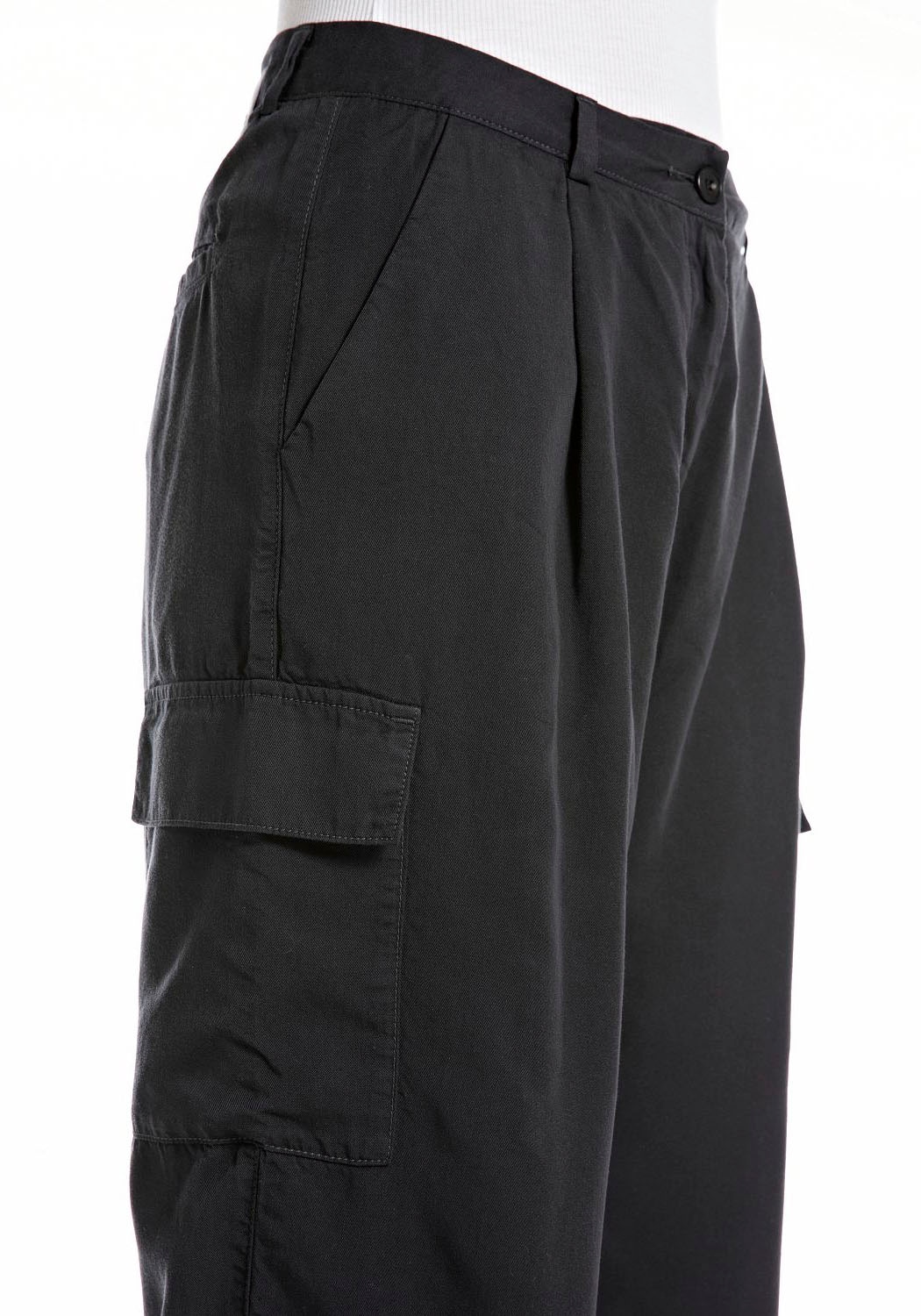 Replay Cargohose, mit Bundfalten