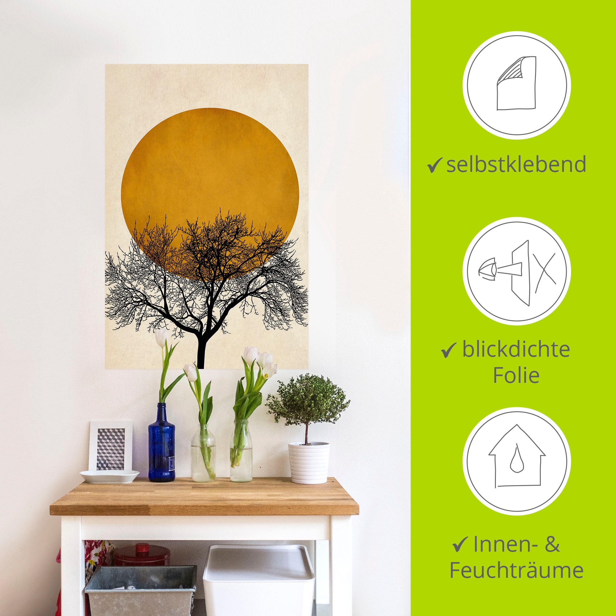 Artland Wandbild »Wintermorgen«, Baumbilder, (1 St.), als Leinwandbild, Poster, Wandaufkleber in verschied. Größen