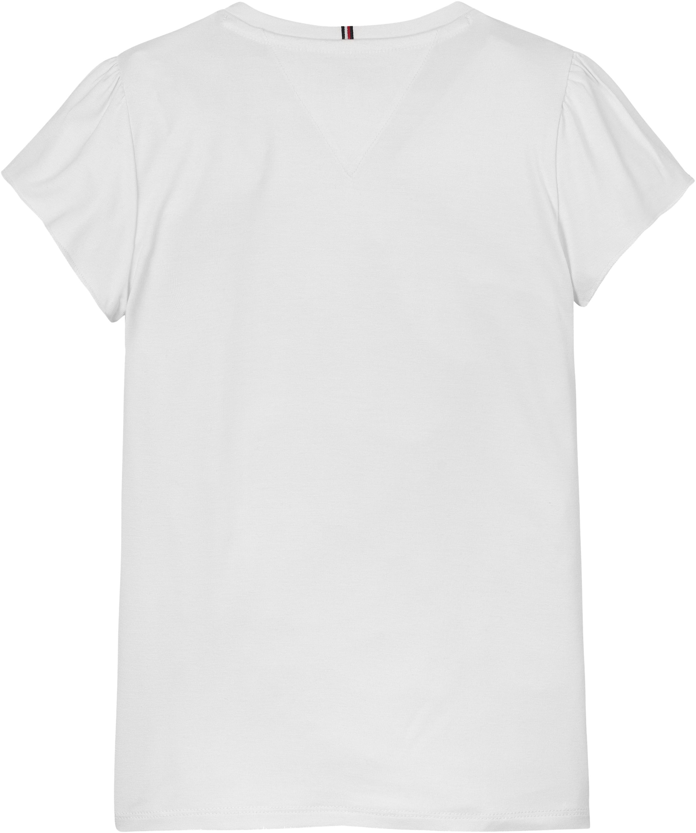 Tommy Hilfiger T-Shirt »FLOWER PUFF PRINT REG TEE SS«, Kinder bis 16 Jahre mit Markenprint