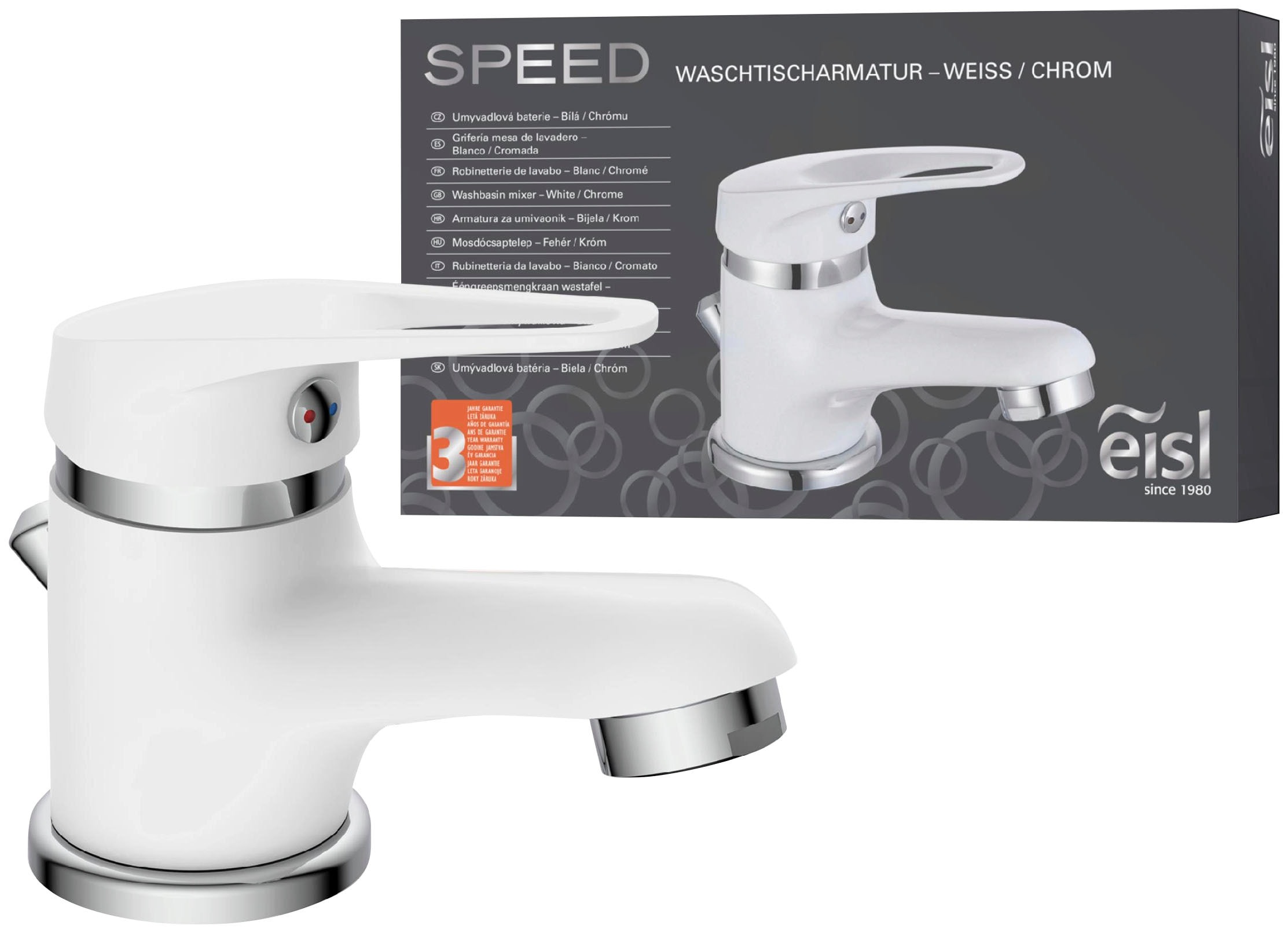 Eisl Badarmatur »3-teilige Serie SPEED«, (Set), geräuscharm, Marken-Mischdüse