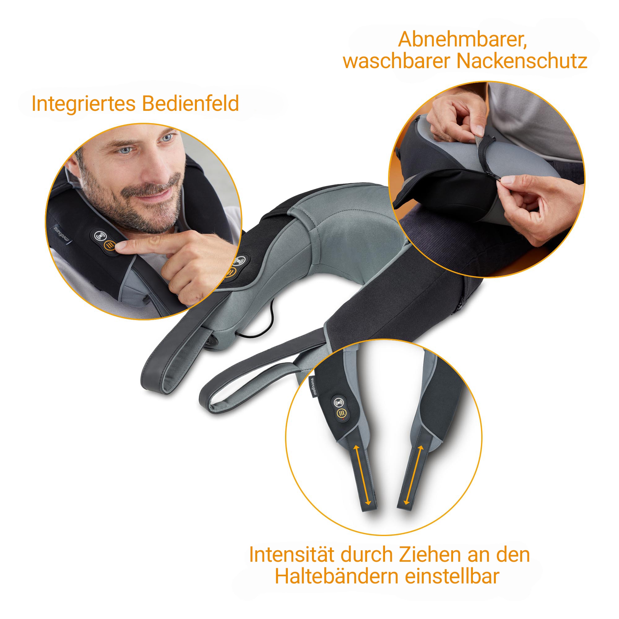 Medisana Nacken-Massagegerät »NM 868« 2-stufige Vibrationsmassage, Wärmefunktion, kabellose Bedienung