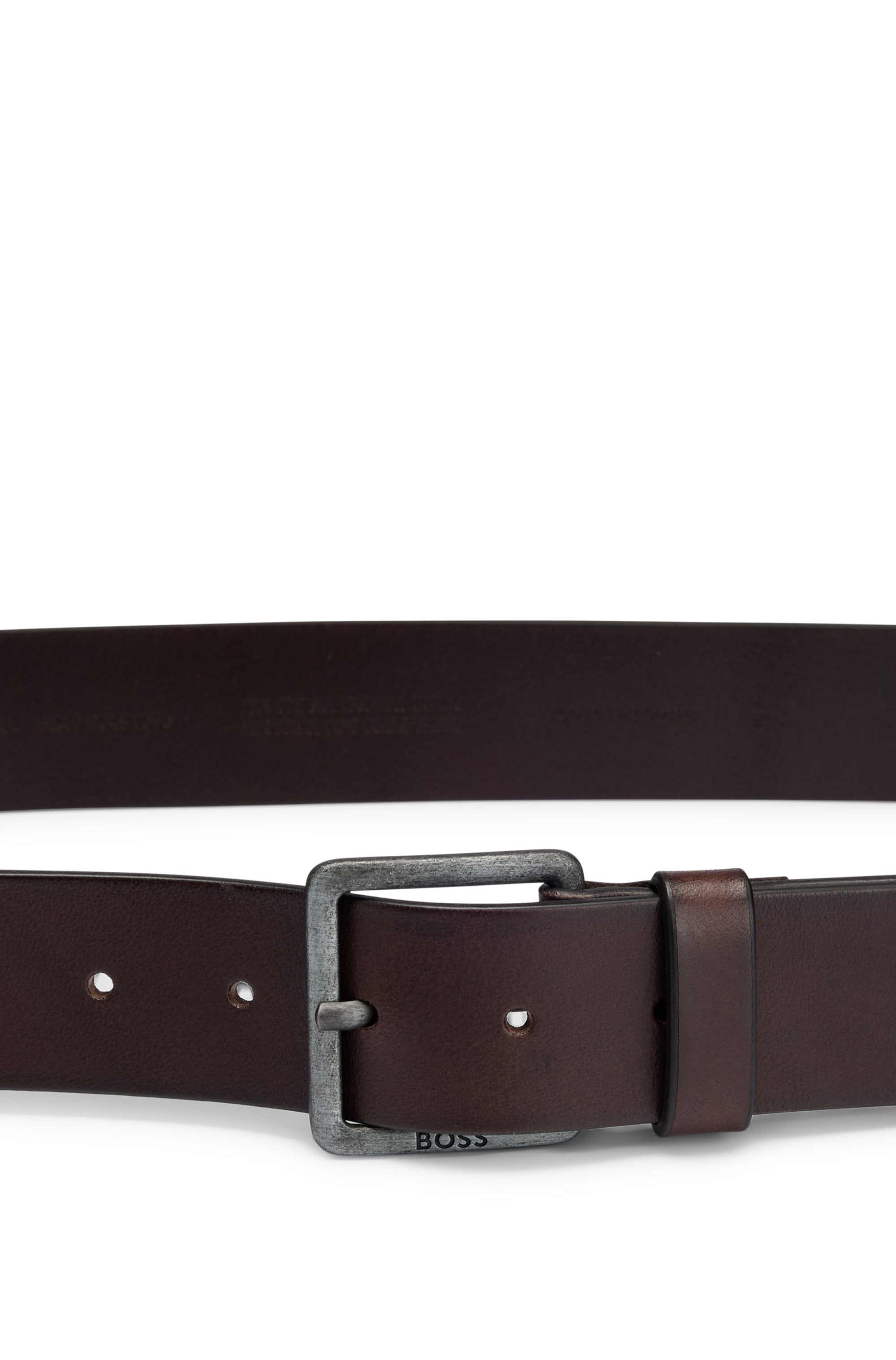 BOSS Ledergürtel »Jeeko_Sz40«, mit BOSS Logo-Schriftzug auf der Schließe