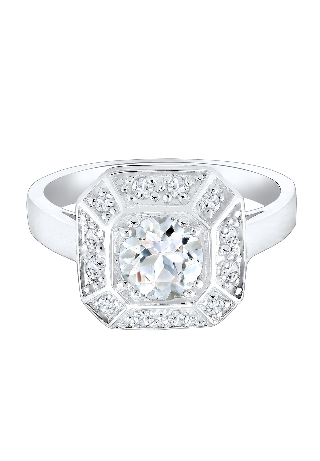 Elli Premium Verlobungsring »Verlobungsring Glamour Funkelnd Topas 925 Silber«