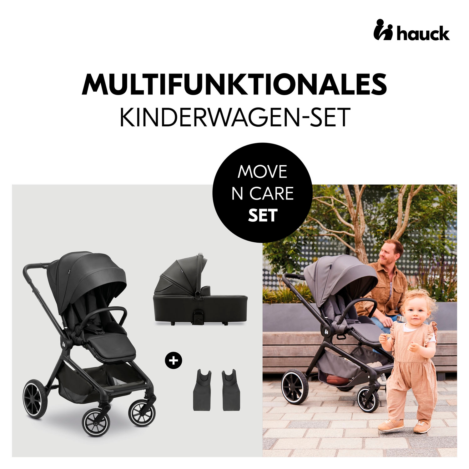 Hauck Kombi-Kinderwagen »Move N Care Set«, 22 kg, belastbar bis 22 kg