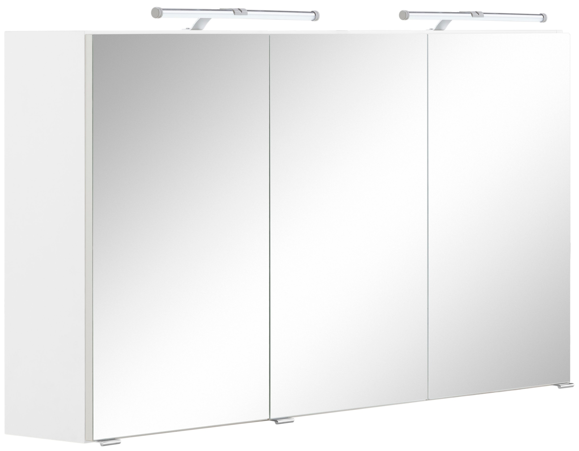 welltime Spiegelschrank »"Trento", Badezimmerschrank, Badmöbel« Breite 120 cm, mit 3D-Effekt, Spiegeltüren, inklusive  LED-Beleuchtung