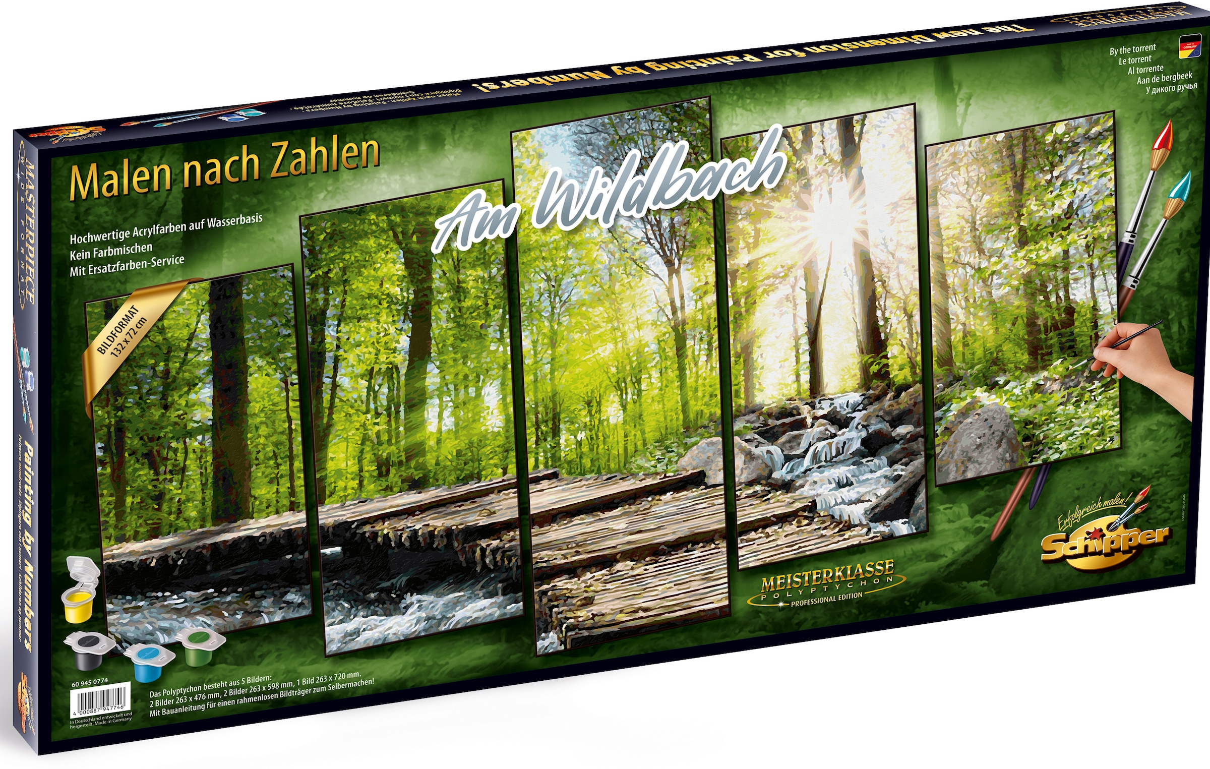Zahlen, 80x50 Bilderrahmen in Triptychon Made im Online-Shop (Set), Schipper kaufen nach cm, goldfarben«, Germany »Malen