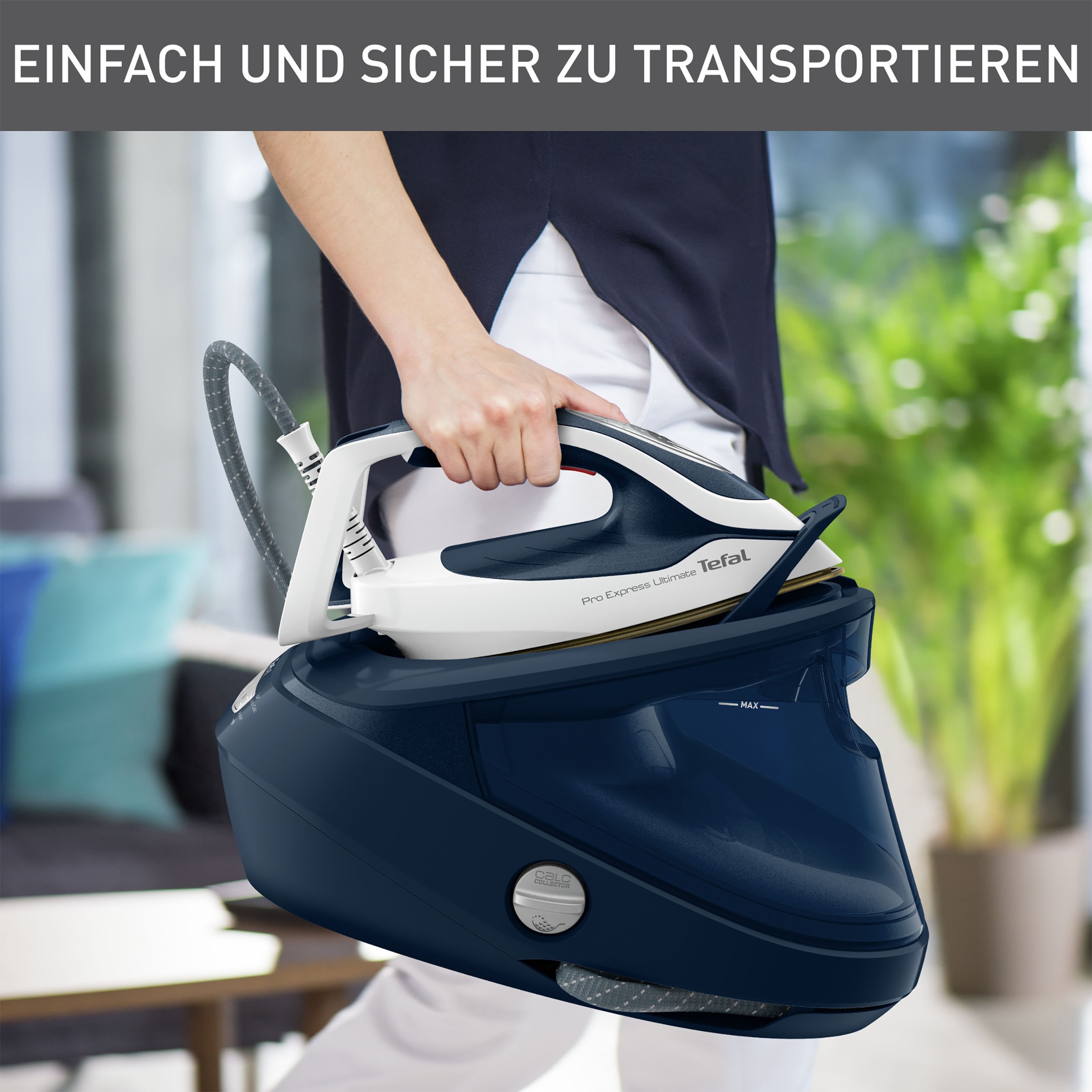Tefal Dampfbügelstation »Pro Express Ultimate, 8-Bar-Druck, abnehmbarer Kalk-Kollektor,«, konstante Dampfabgabe 170 g/Min., Dampfstoß 590 g/Min., GV9720