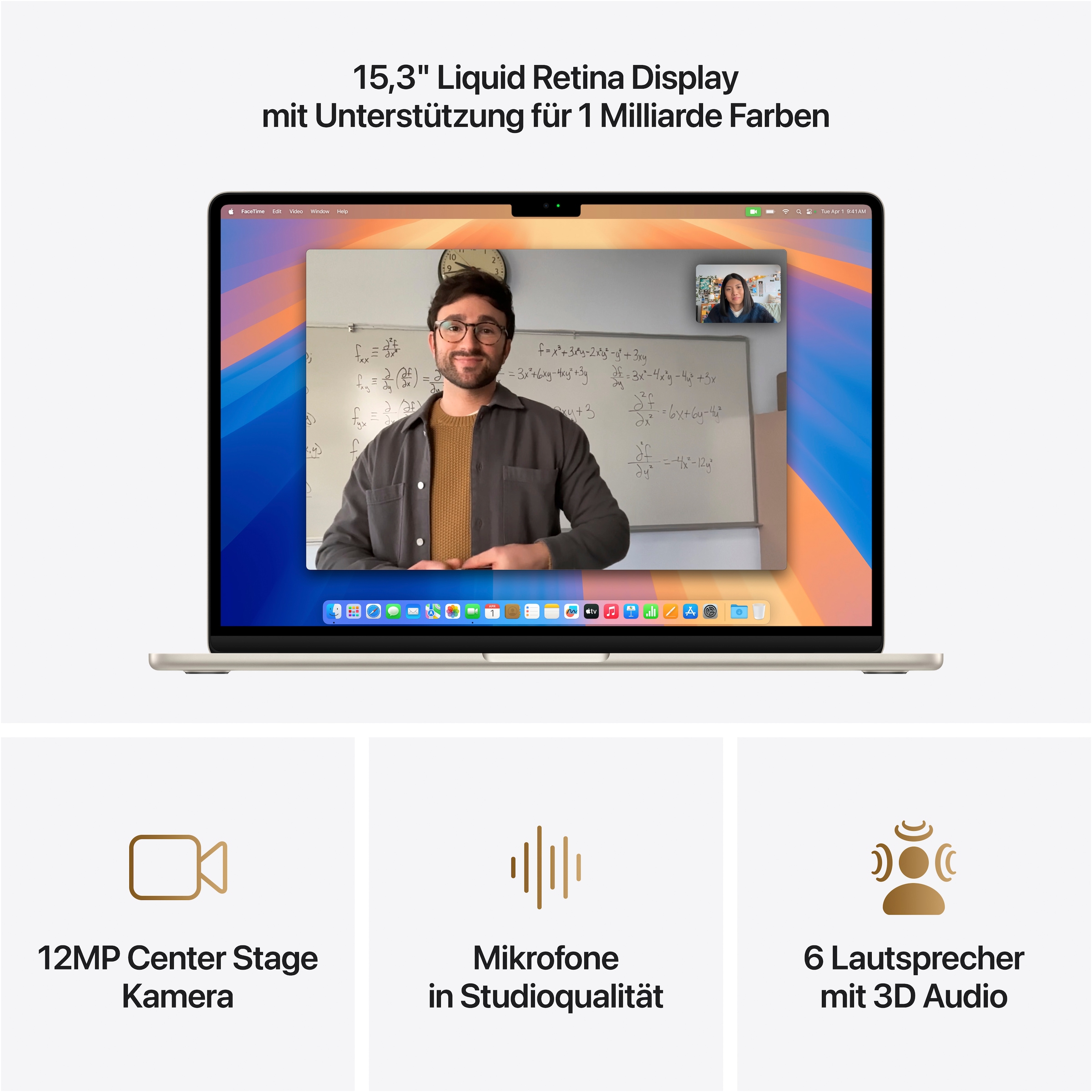 Apple Notebook »MacBook Air 15" (2025)«, 38,86 cm, / 15,3 Zoll, Apple, M4, 10-Core CPU, 256 GB SSD