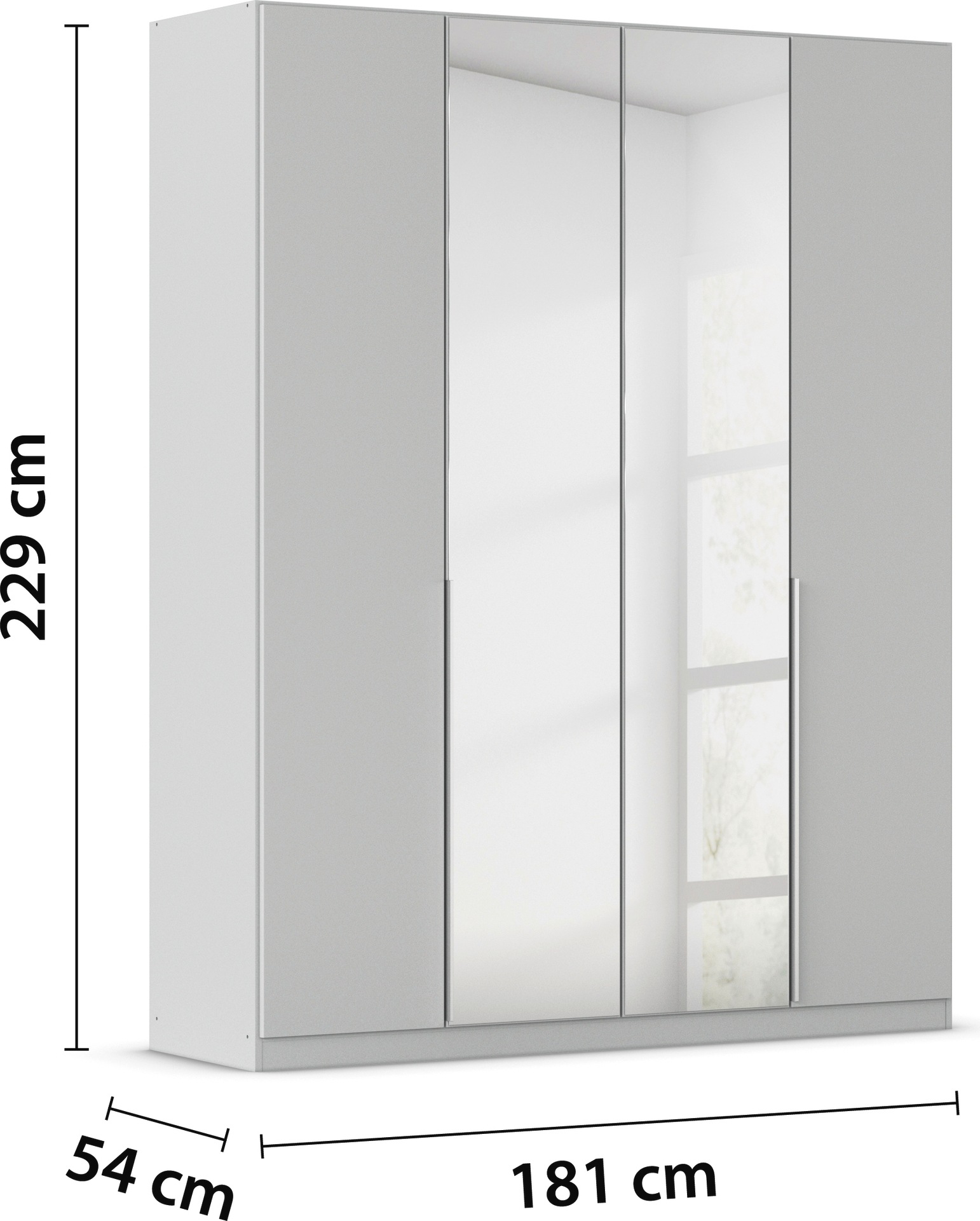 rauch Drehtürenschrank »Kleiderschrank Schrank Garderobe AGORDO mit Dekor- oder Hochglanzfront«, (in zwei Griff-Farben), durchdachte Innenausstattung, in 6 Breiten und 2 Höhen MADE IN GERMANY