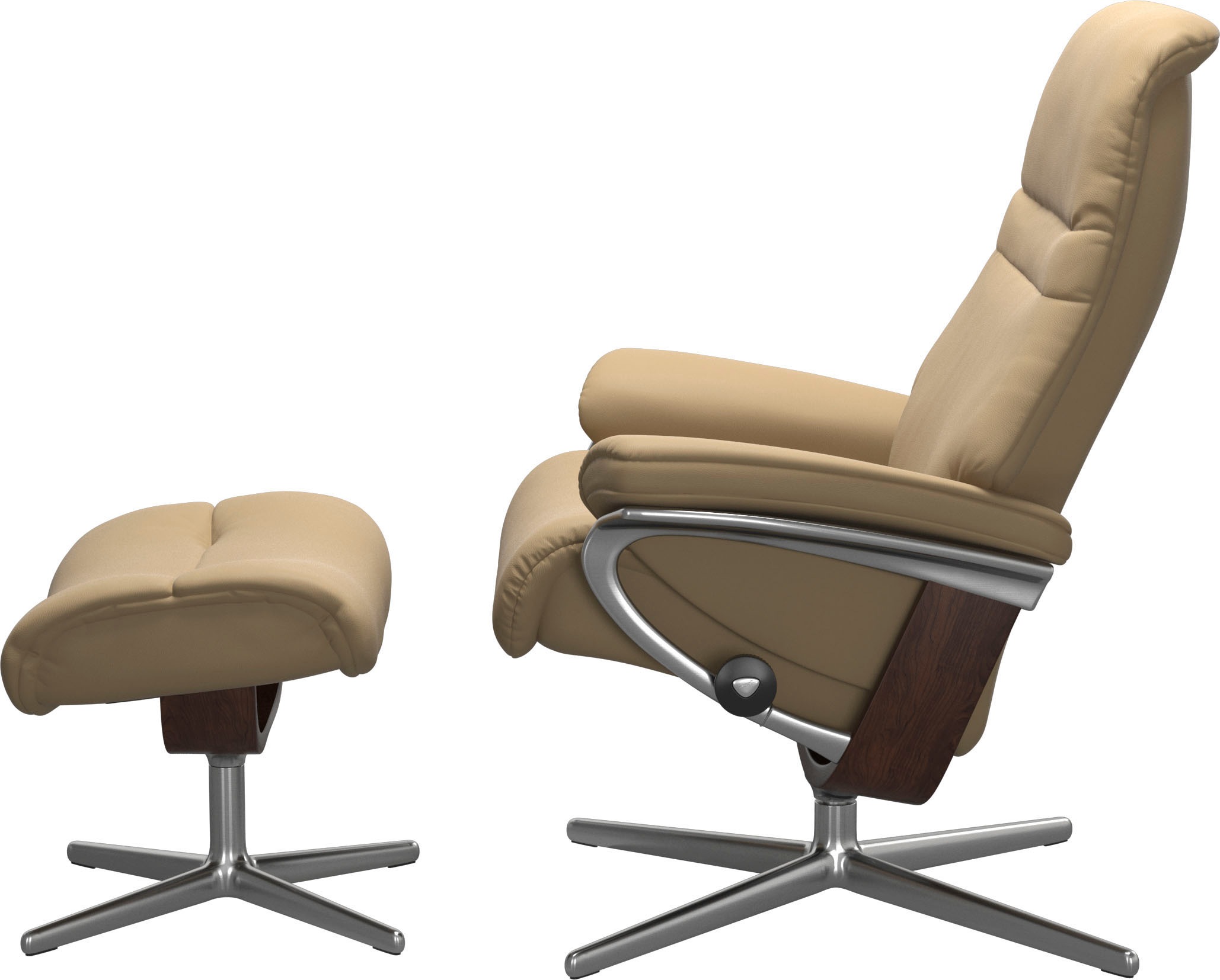 Stressless® Fußhocker »Sunrise«, mit Cross Base, Größe S, M & L, Holzakzent Braun