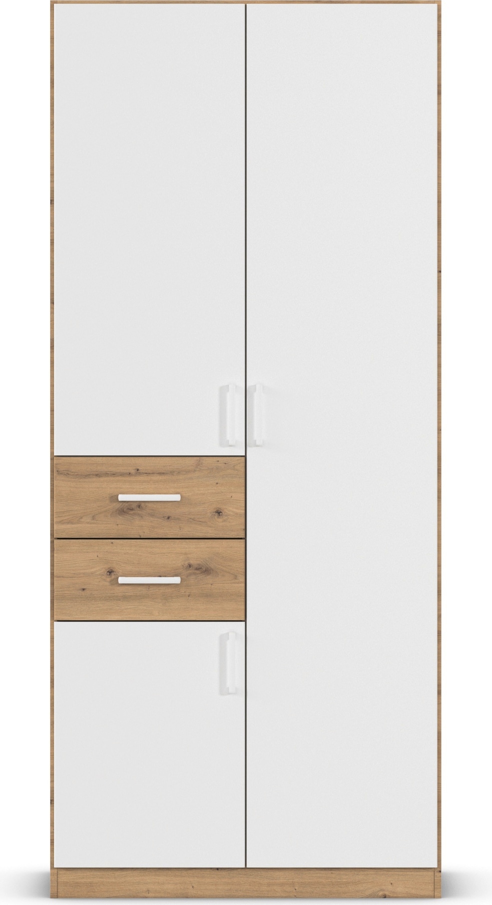 rauch Drehtürenschrank »Kleiderschrank Schrank Garderobe MAIKA mit Dekor-Front«, 2 Schubladen, in verschiedenen Breiten, Höhen, Farben, MADE IN GERMANY