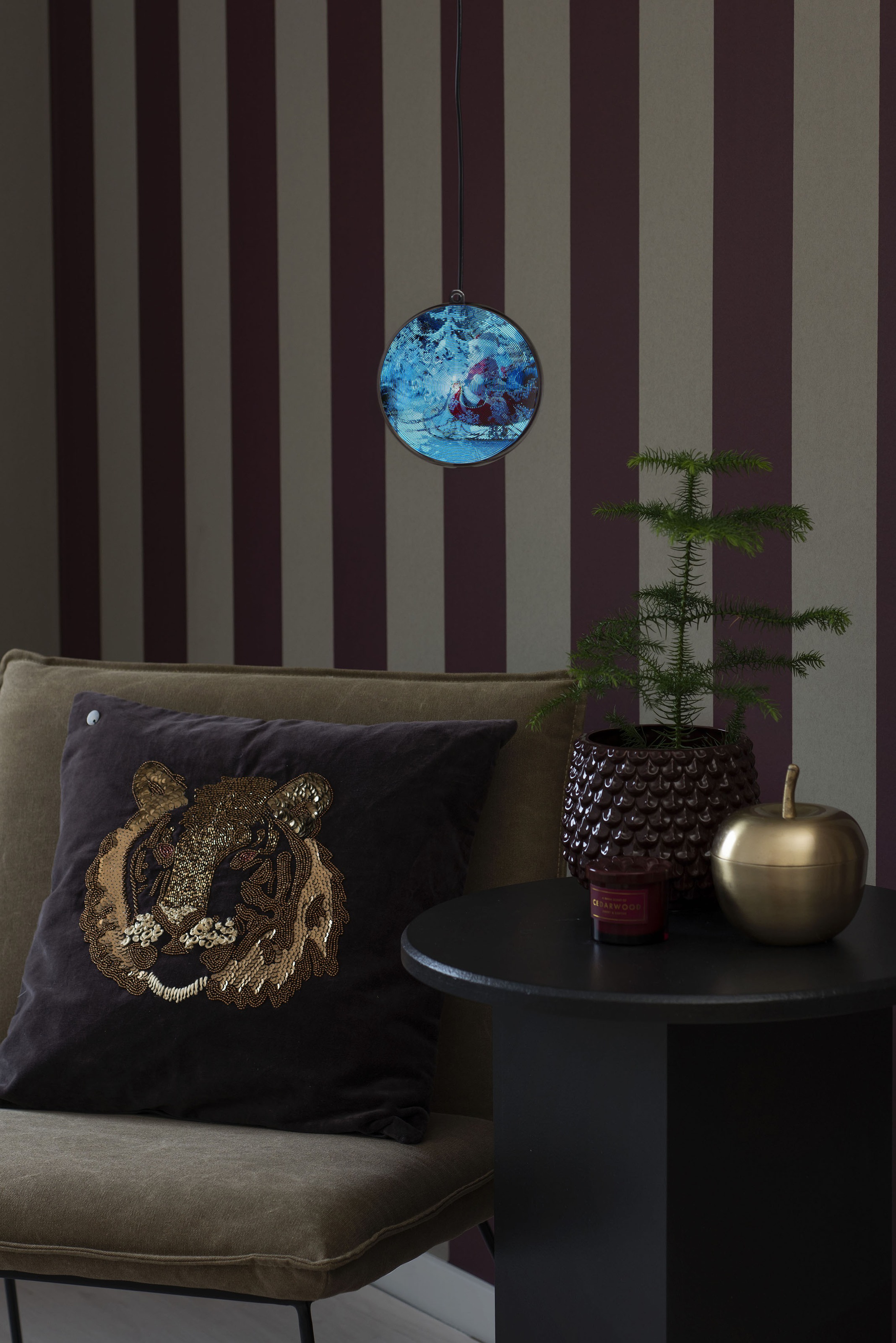 KONSTSMIDE Dekolicht, 64 flammig, Leuchtmittel LED-Modul | LED fest integriert, 3D Hologrammkugel mit Winterlandschaft