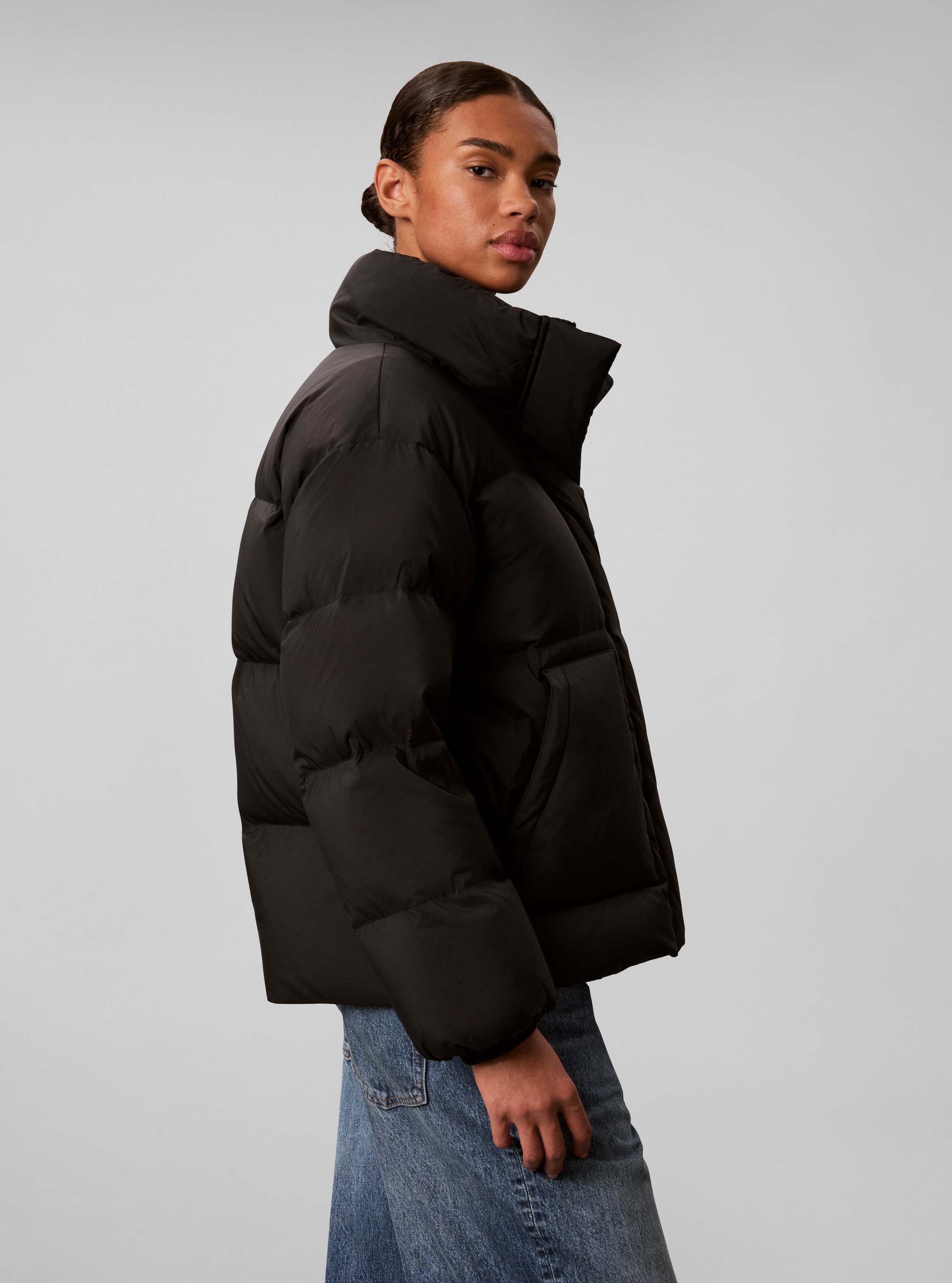 Calvin Klein Steppjacke »RELAXED STAND COLLAR DOWN« ohne Kapuze Regular fit mit Stehkragen