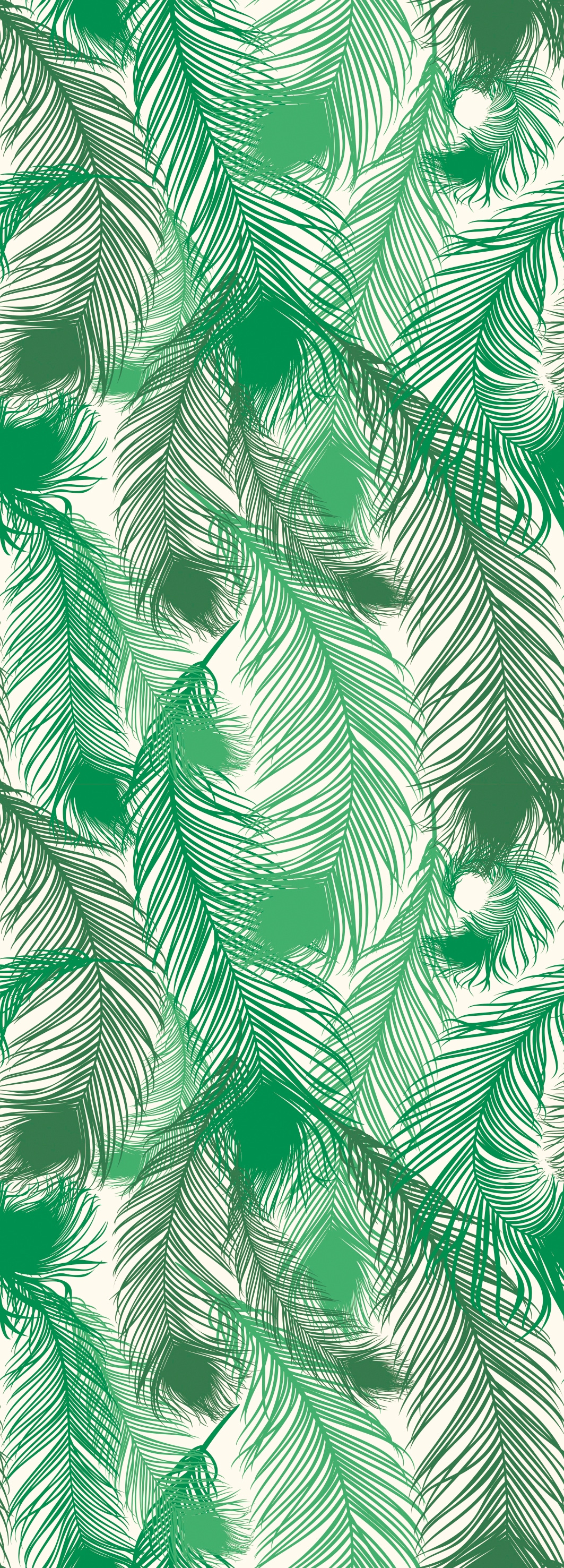 queence Vinyltapete »Federn-Grün«, 90 x 250 cm, selbstklebend günstig online kaufen