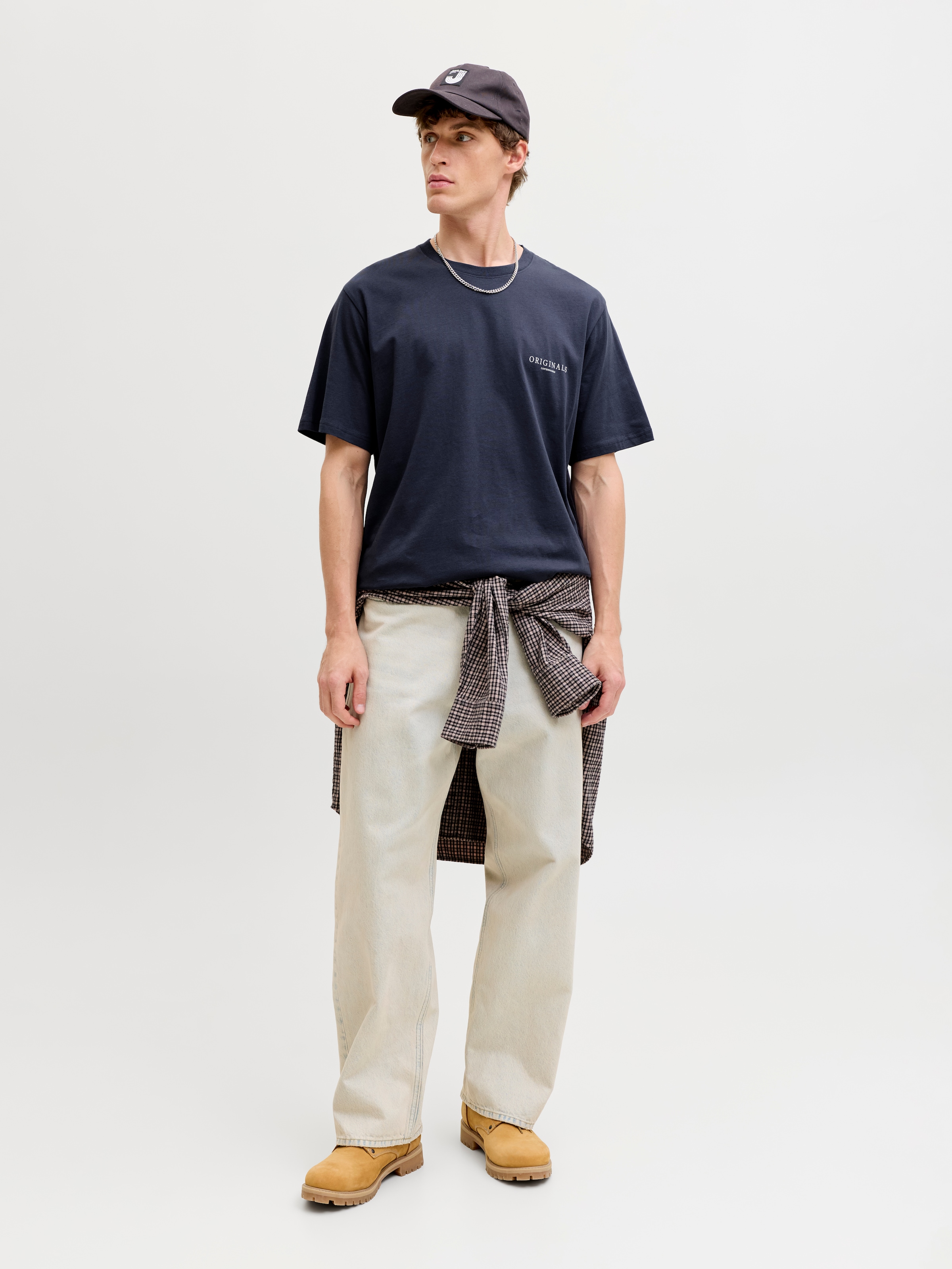 Jack & Jones Kurzarmshirt »JORMONTAUK AOP BACK TEE SS CREW NECK« Baumwolle, regular fit