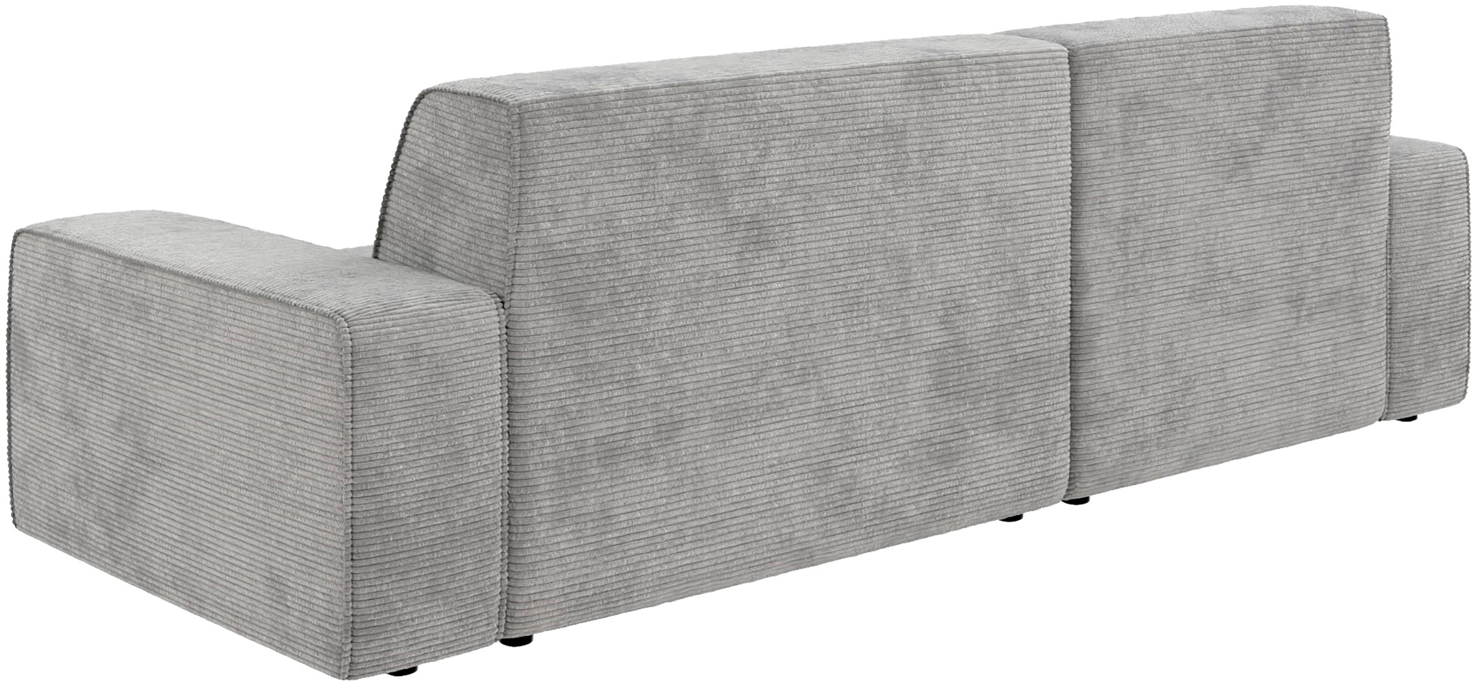 TRENDMANUFAKTUR Ecksofa »Graz, wahlweise mit Sitzvorschub und Bettkasten, L-Form, Breite 246 cm«, in Cord-, haustierfreundlichem LEO Struktur- oder LUMOS-3D-Bezug