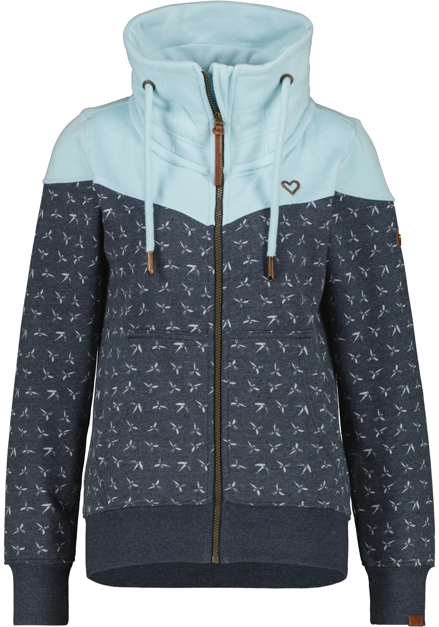 Alife & Kickin Sweatjacke »ValinaAK B« mit hohem regulierbaren Stehkragen in toller Sweat-Qualität