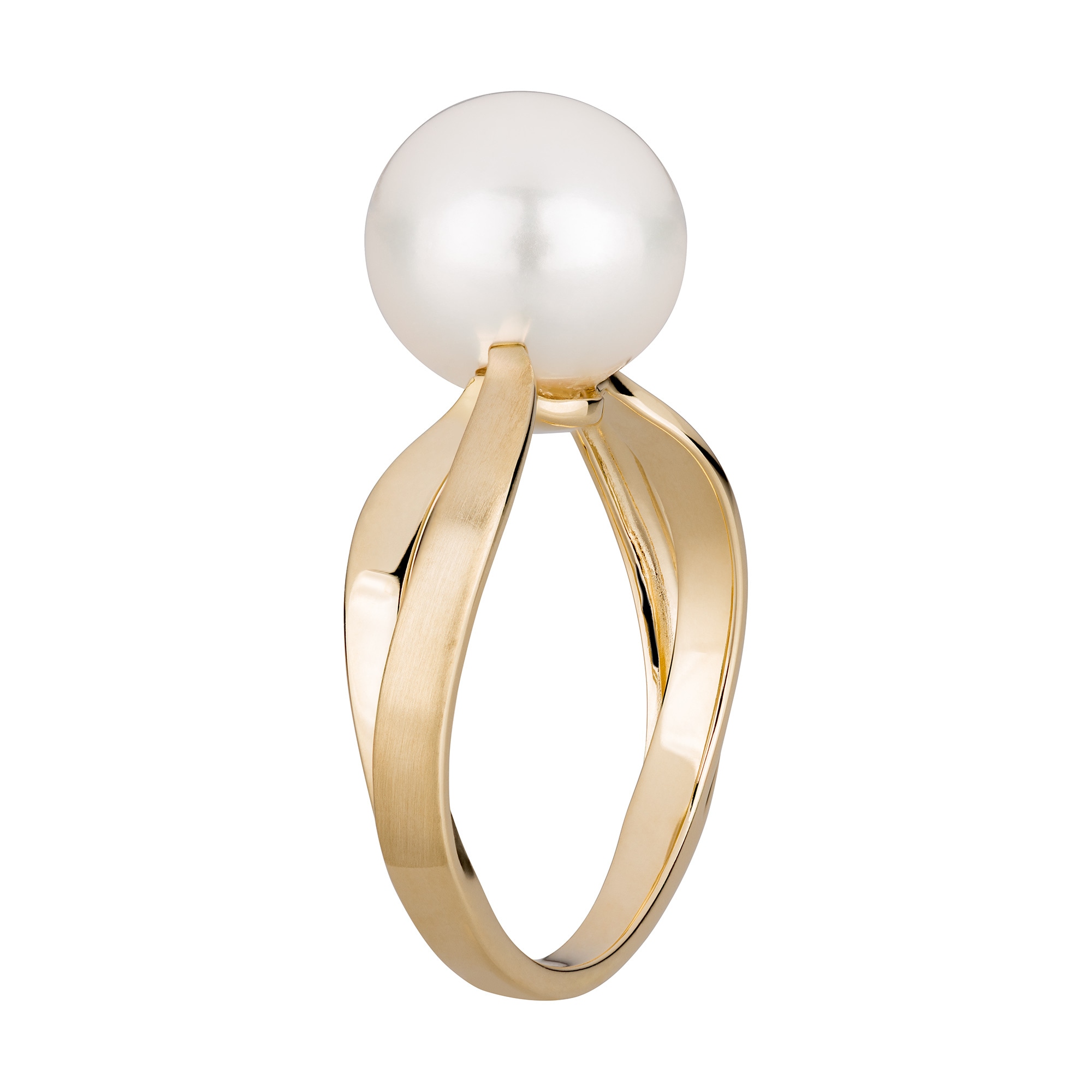 Orolino Fingerring »Gold 585 mit weißer Süßwasserperle«