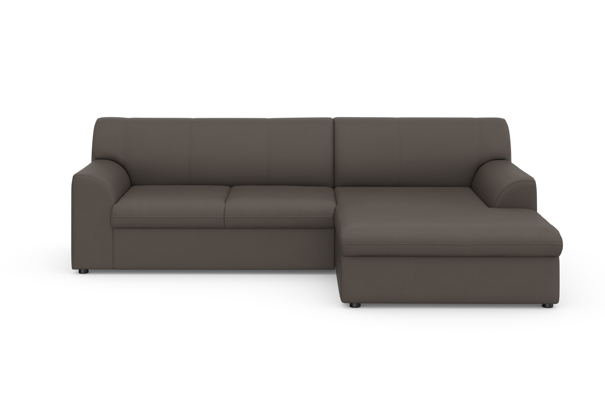 DOMO collection Ecksofa »Topper, elegant und zeitlos, kompaktes Stellmaß 245/155cm, L-Form«, mit Recamiere, wahlweise mit Schlaffunktion