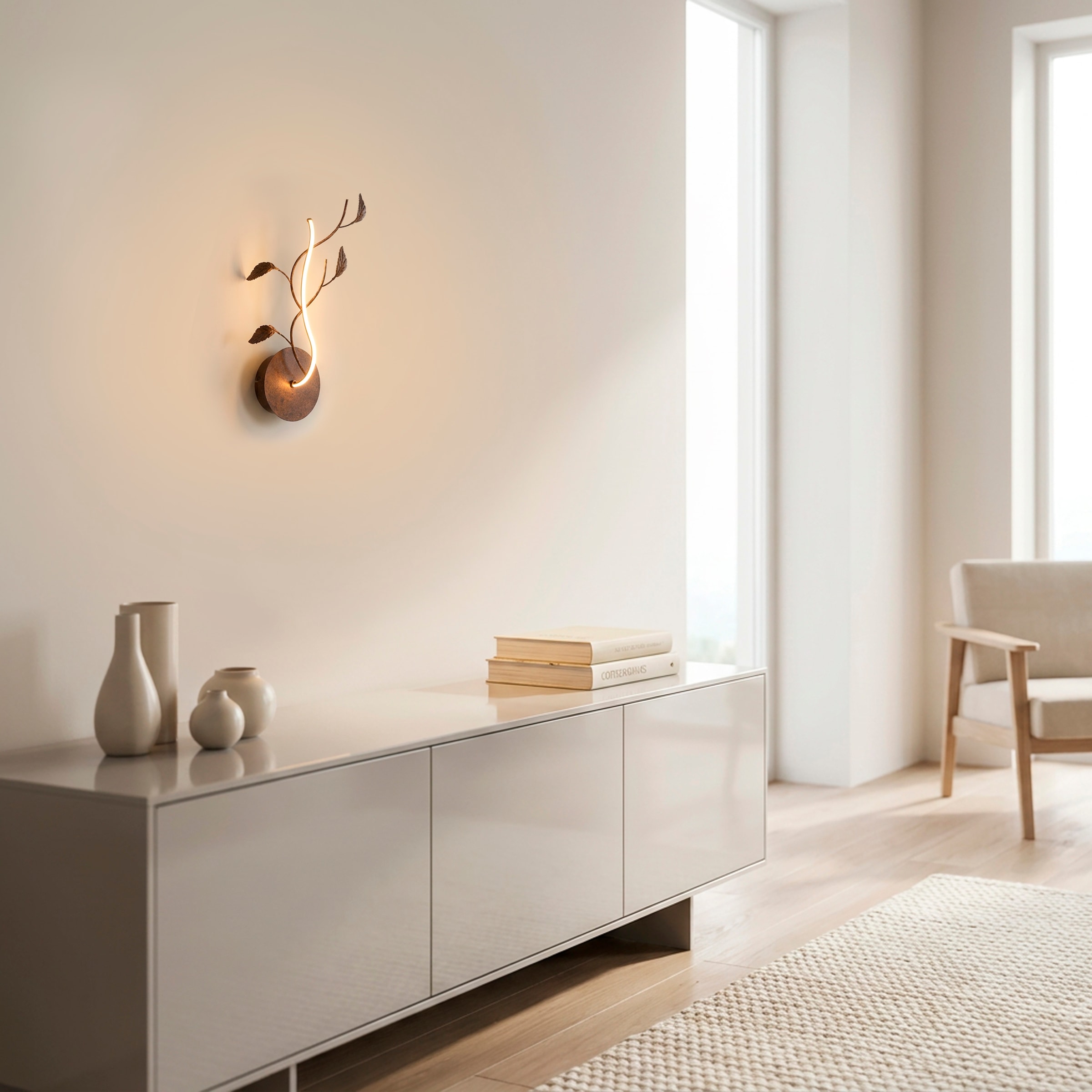 JUST LIGHT LED Wandleuchte »AURELIA« LED-Board 1 Stk. Warmweiß 2700K Leuchtmittel