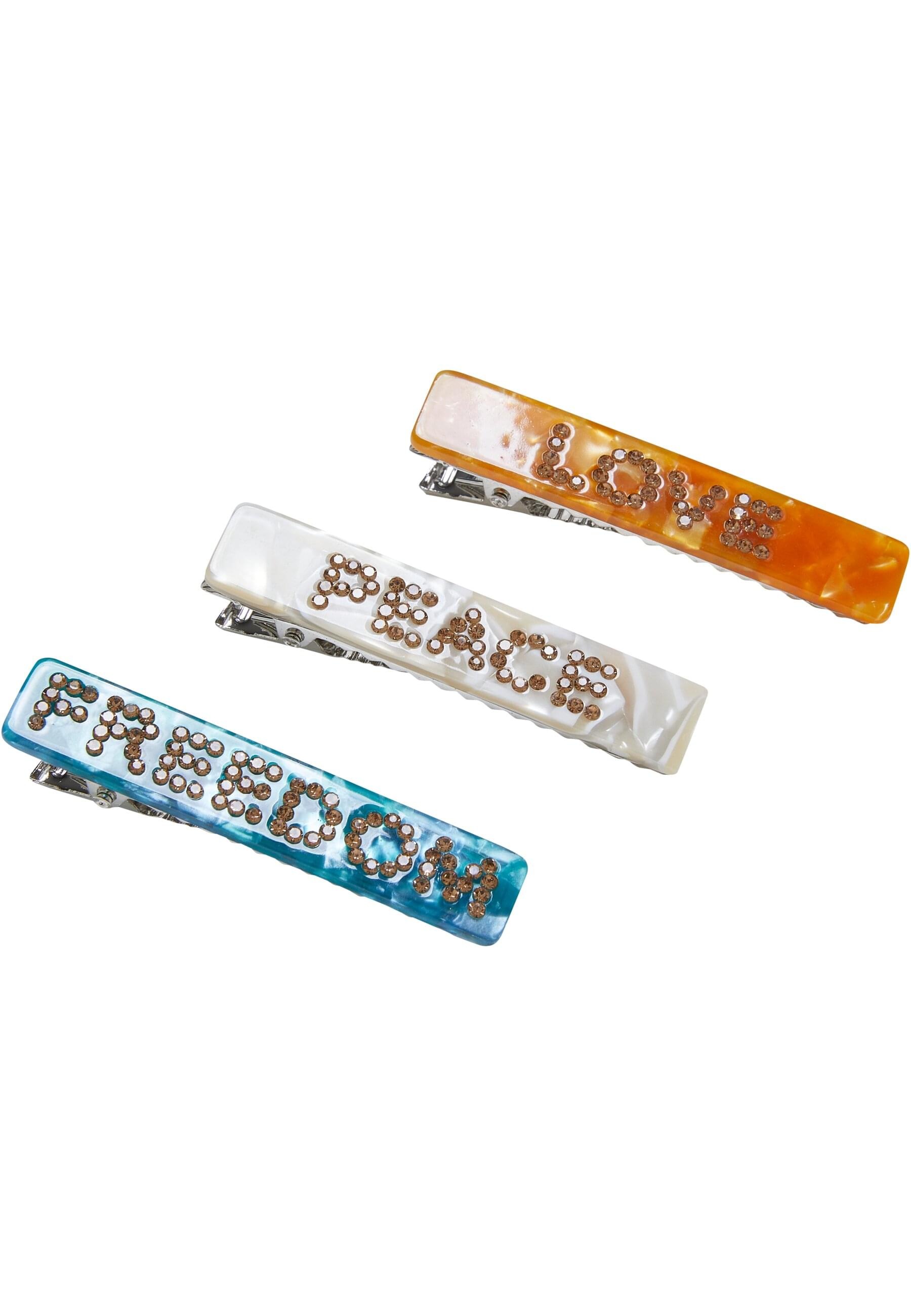 URBAN CLASSICS Schmuckset »Urban Classics Damen Statement Hair Clips 3-Pack« (1 Stk. tlg.)