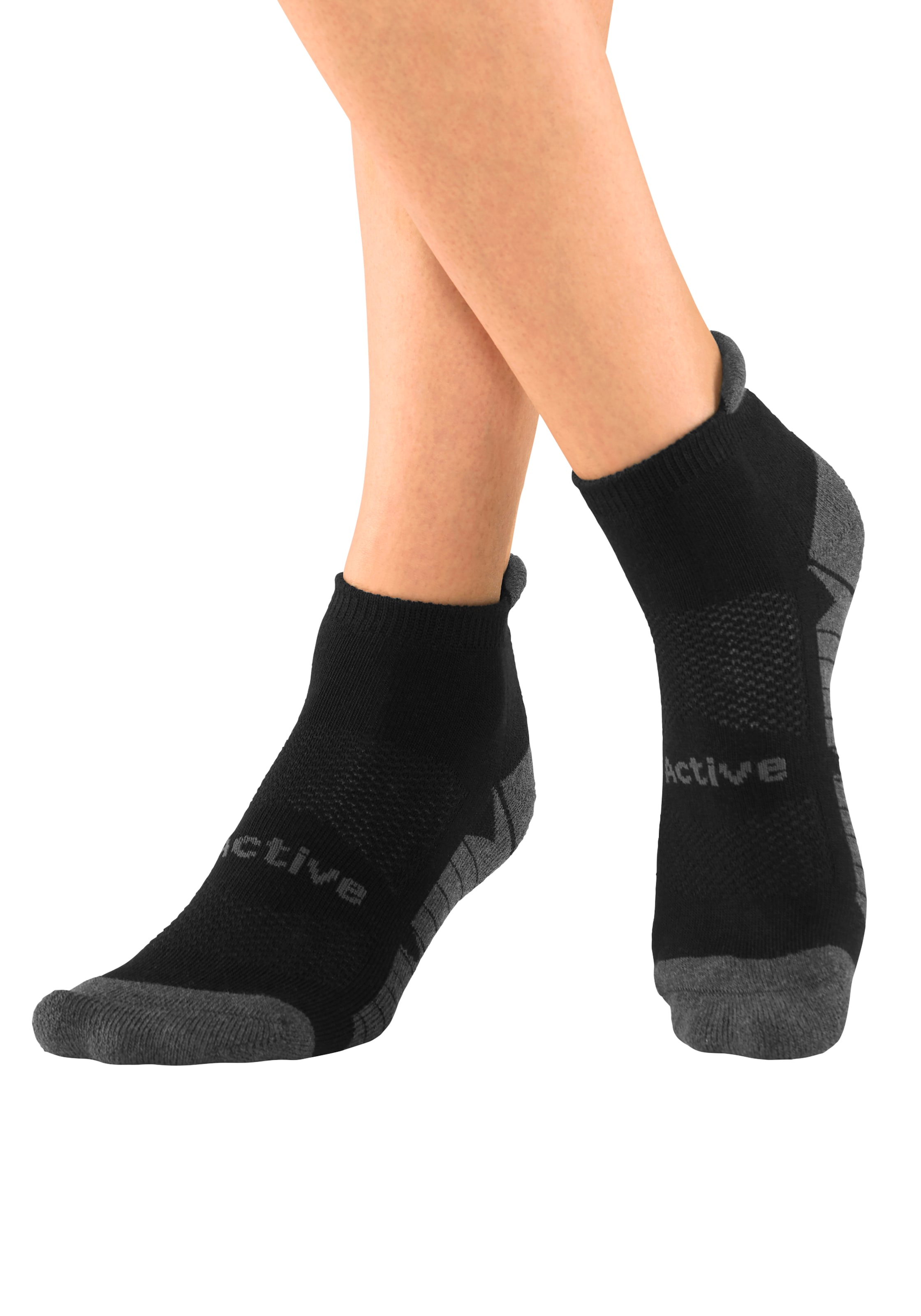 LASCANA ACTIVE Sneakersocken, (Packung, 6 Paar), mit weicher Frotteesohle