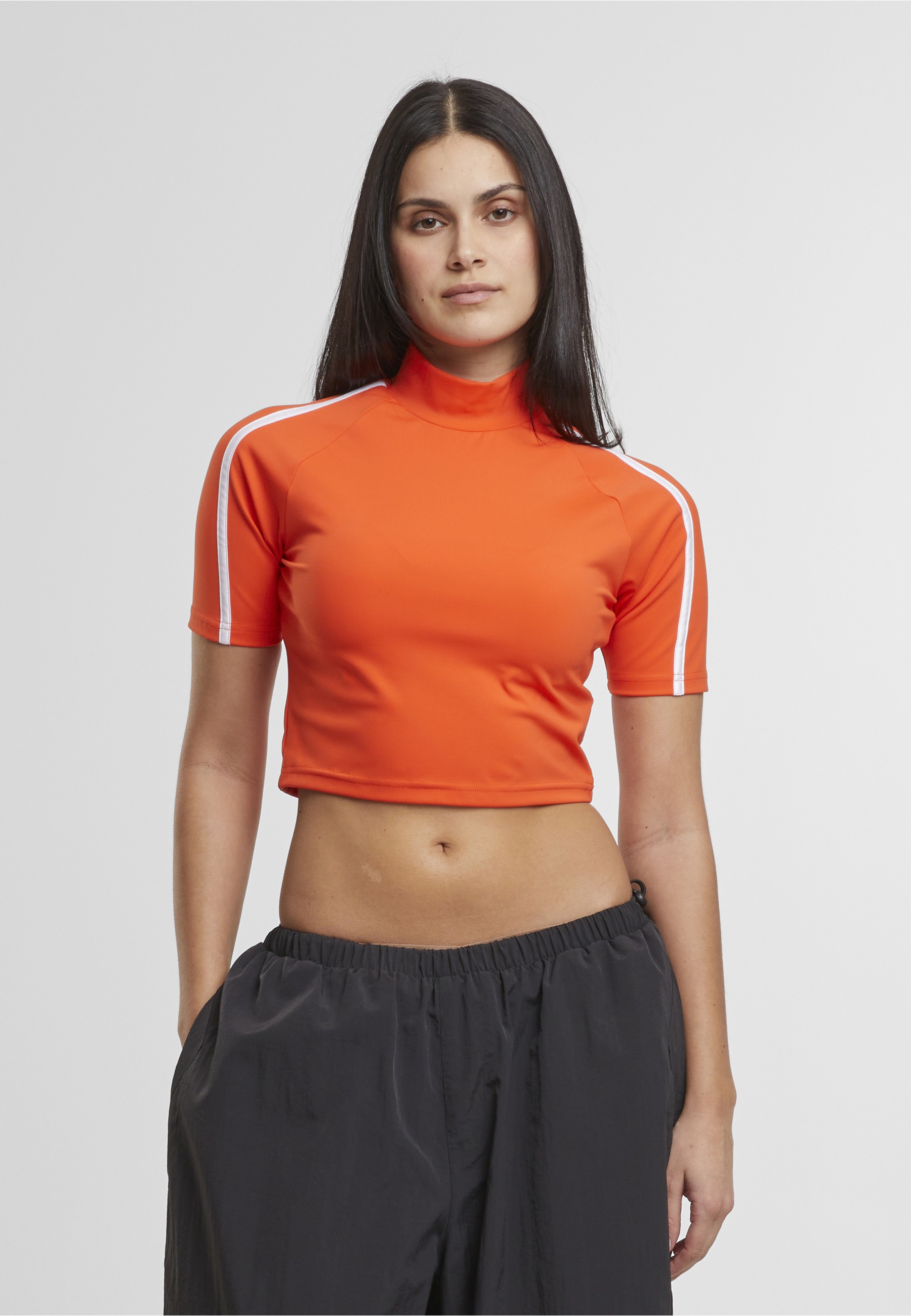 URBAN CLASSICS T-Shirt »Urban Classics Ladies High Neck Short Tee« 1 Stk.