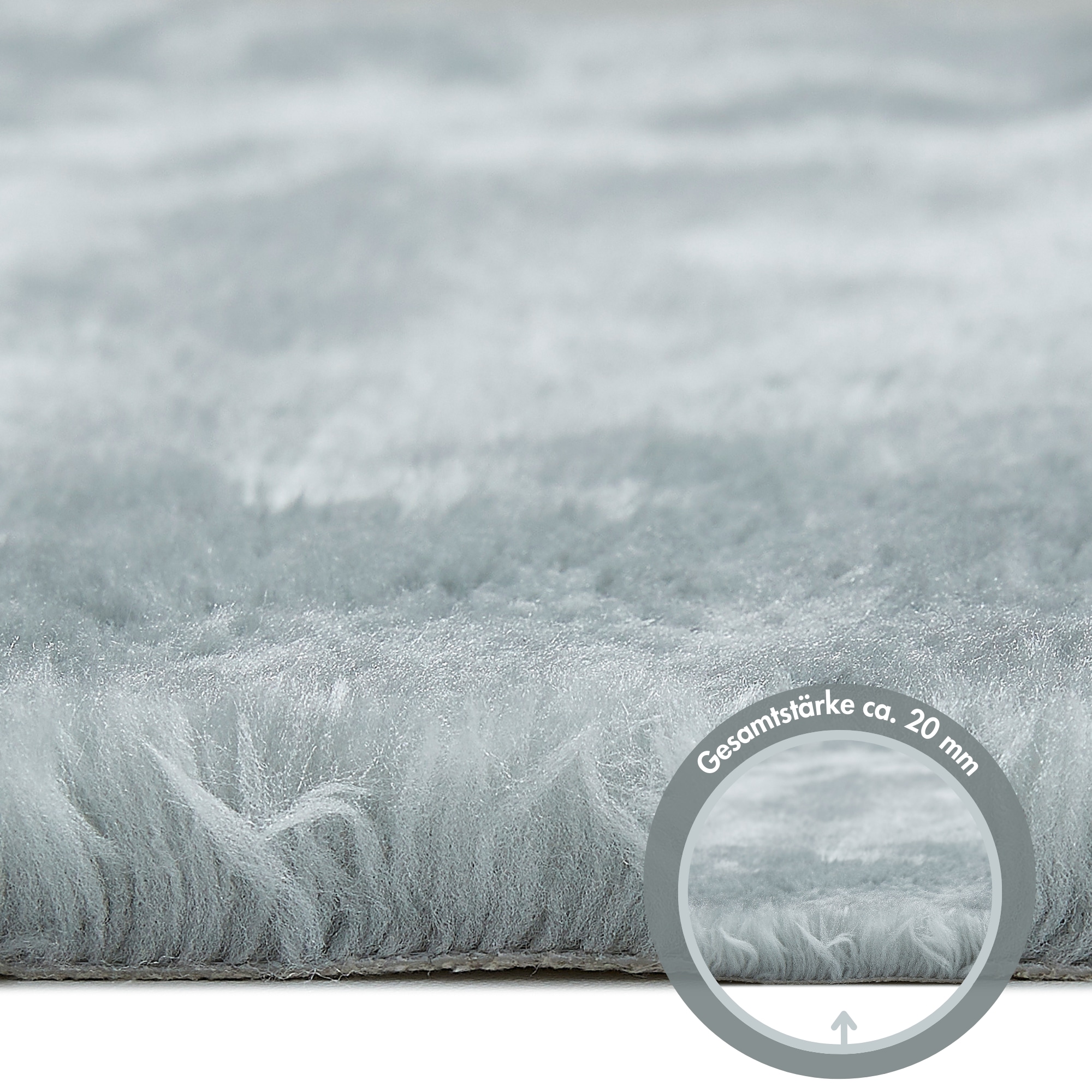 Andiamo Fellteppich »Lamm Fellimitat«, rechteckig, 20 mm Höhe, Kunstfell, sehr weicher Flor, waschbar