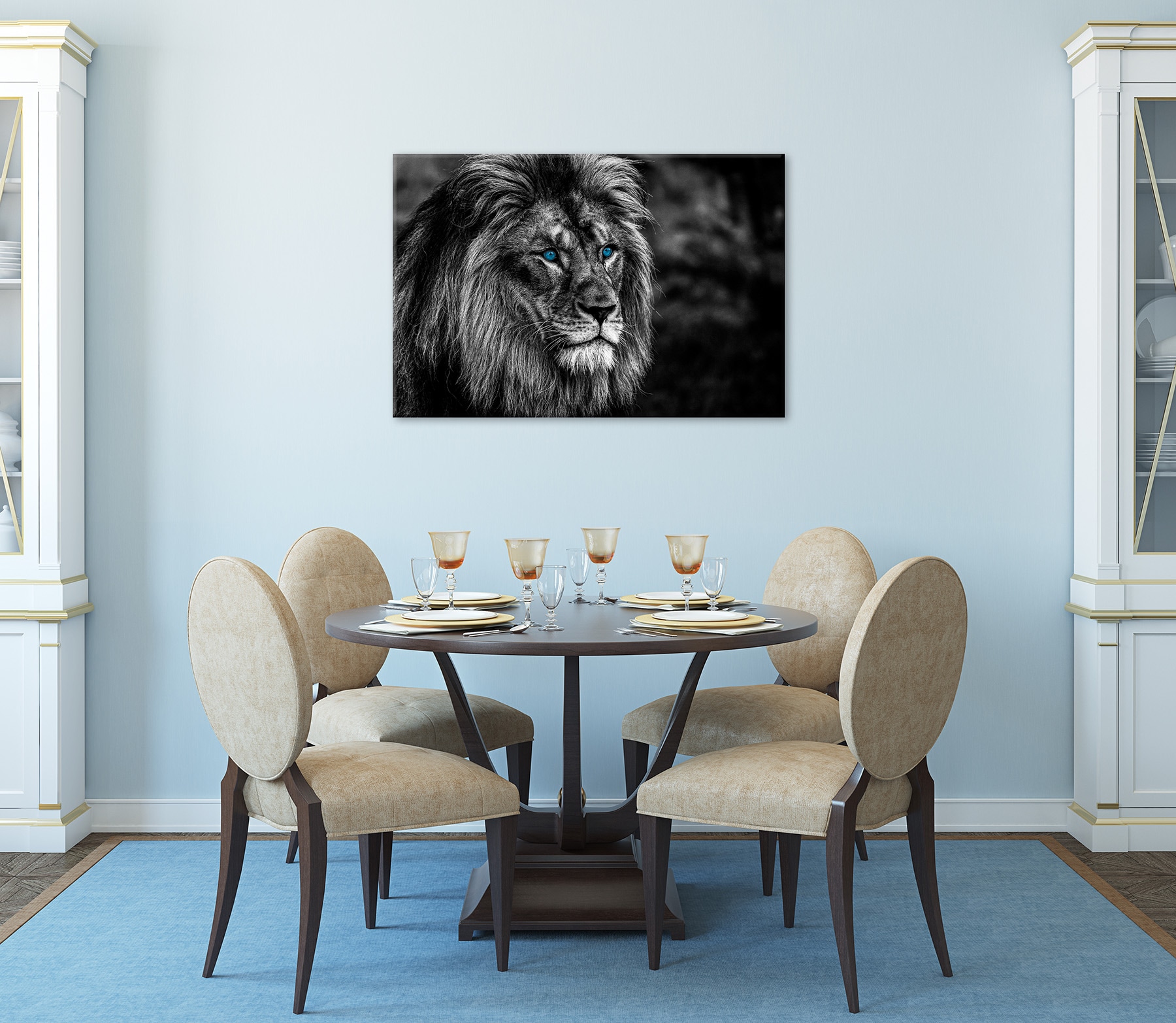 Bönninghoff Leinwandbild »Wandbild LÖWE 60x90 cm – Leinwandbild Keilrahmen Deko modern« Löwe 1 Stk. tlg. auf Keilrahmen gespannt