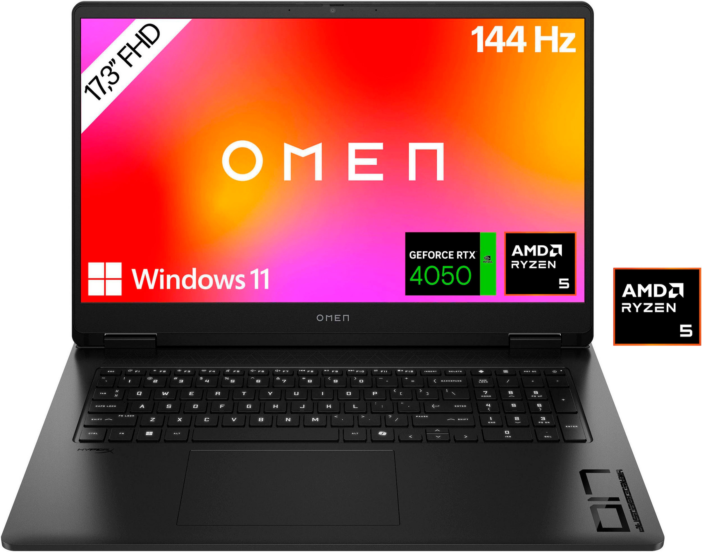 HP Gaming-Notebook »Omen 17-db0051ng«, 43,9 cm, / 17,3 Zoll, AMD, Ryzen 5, GeForce RTX 4050, 512 GB SSD