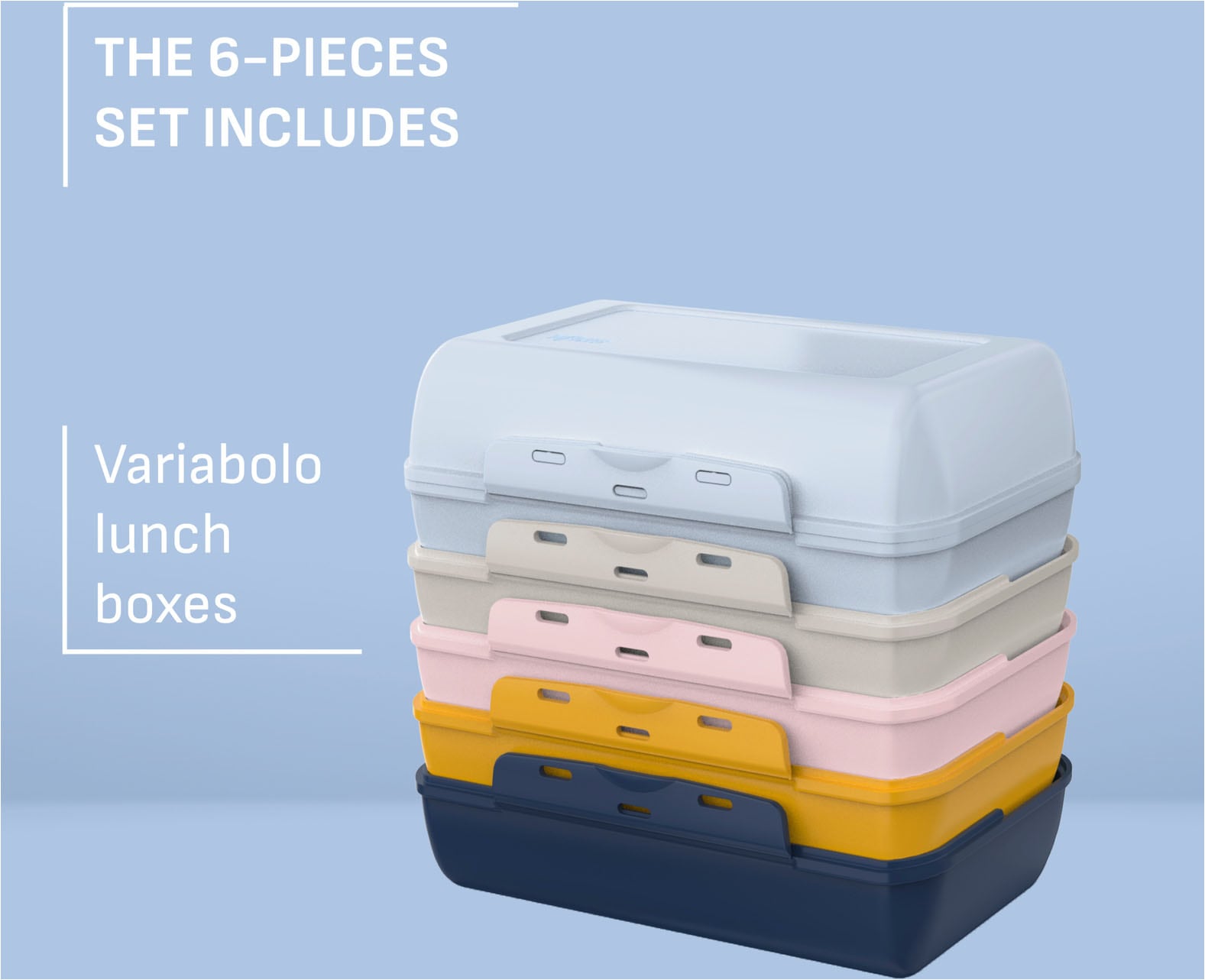 Emsa Lunchbox »Variabolo« platzsparend, verschiedene Farbkombinationen, spülmaschinenfest