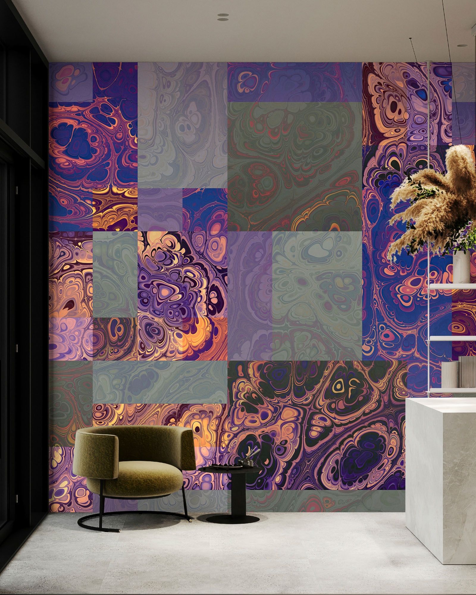 living walls Fototapete »Walls by Patel 5 Fototapete Bunte Marmor-Collage« abstrakt glatt Bunte Marmor-Collage auf 200 g/m² Premium-Vlies