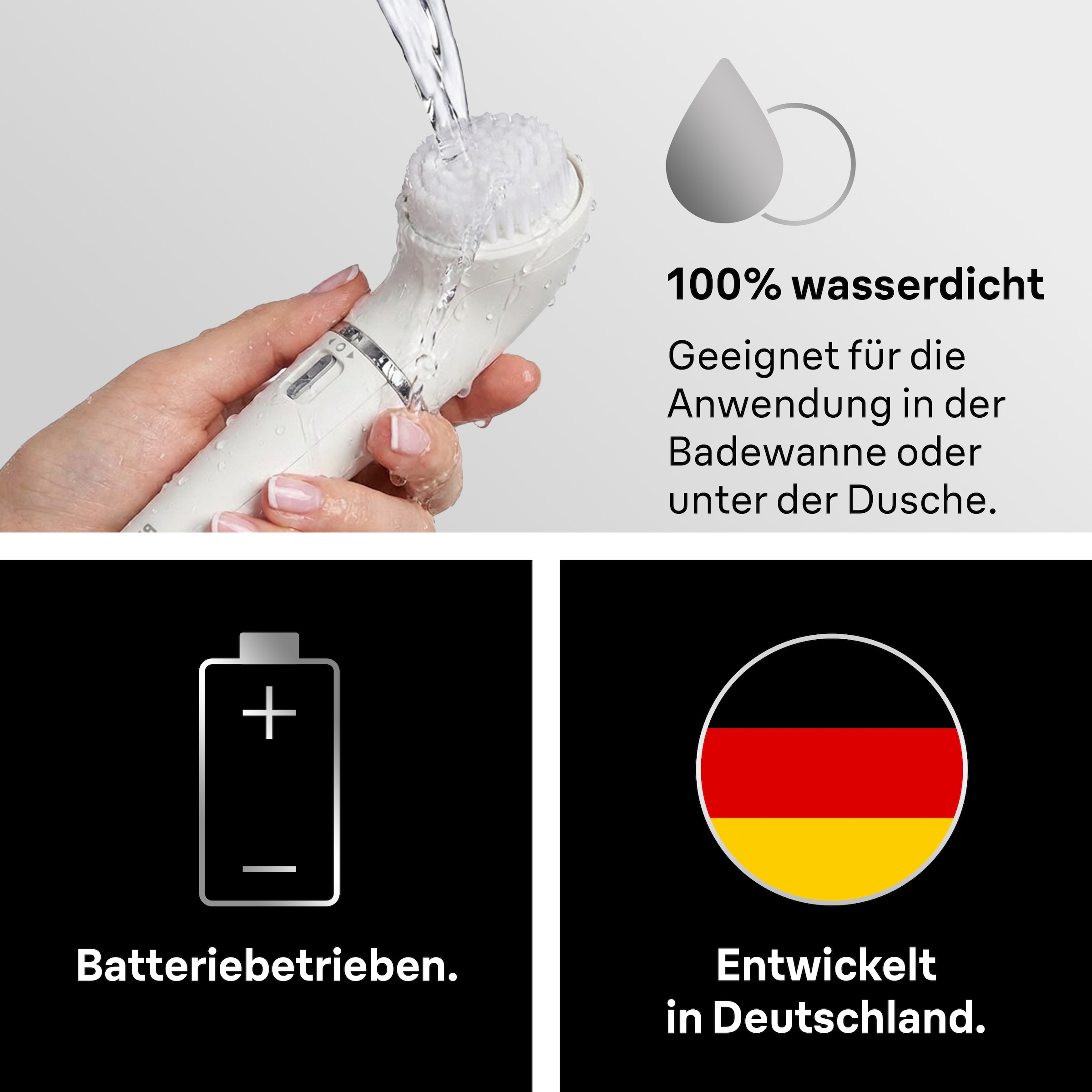 Braun Elektrische Gesichtsreinigungsbürste »SE810« FaceSpa Gesichtsepilierer & Reinigungssystem, + 1 Extra, Weiß/Silber