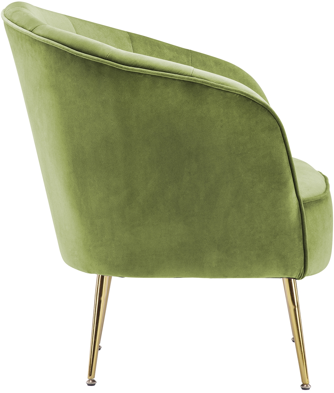 Kayoom Sessel »Loulan 125, gemütlicher Cocktail-Sessel, edler Samtbezug« 1 Stk. tlg. Cocktail-Sessel, Rückenlehne mit Ziernaht, Metallbeine in Gold