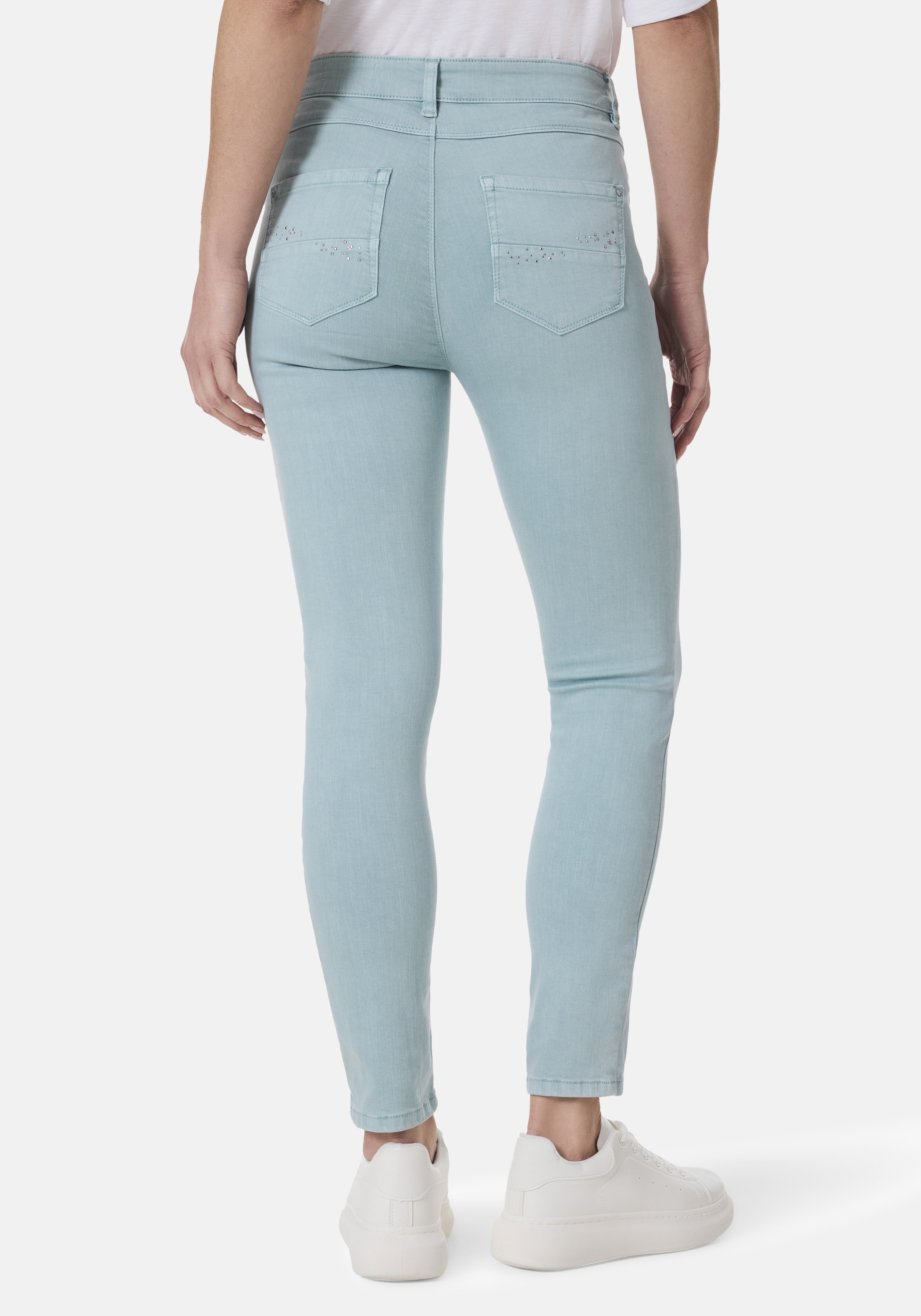 STOOKER WOMEN 5-Pocket-Jeans »Rio Fexxi Move Strass Skinny Fit« Skinny Fit Casual Clean Wash Denim Jeans Magic Shape Effekt für Damen