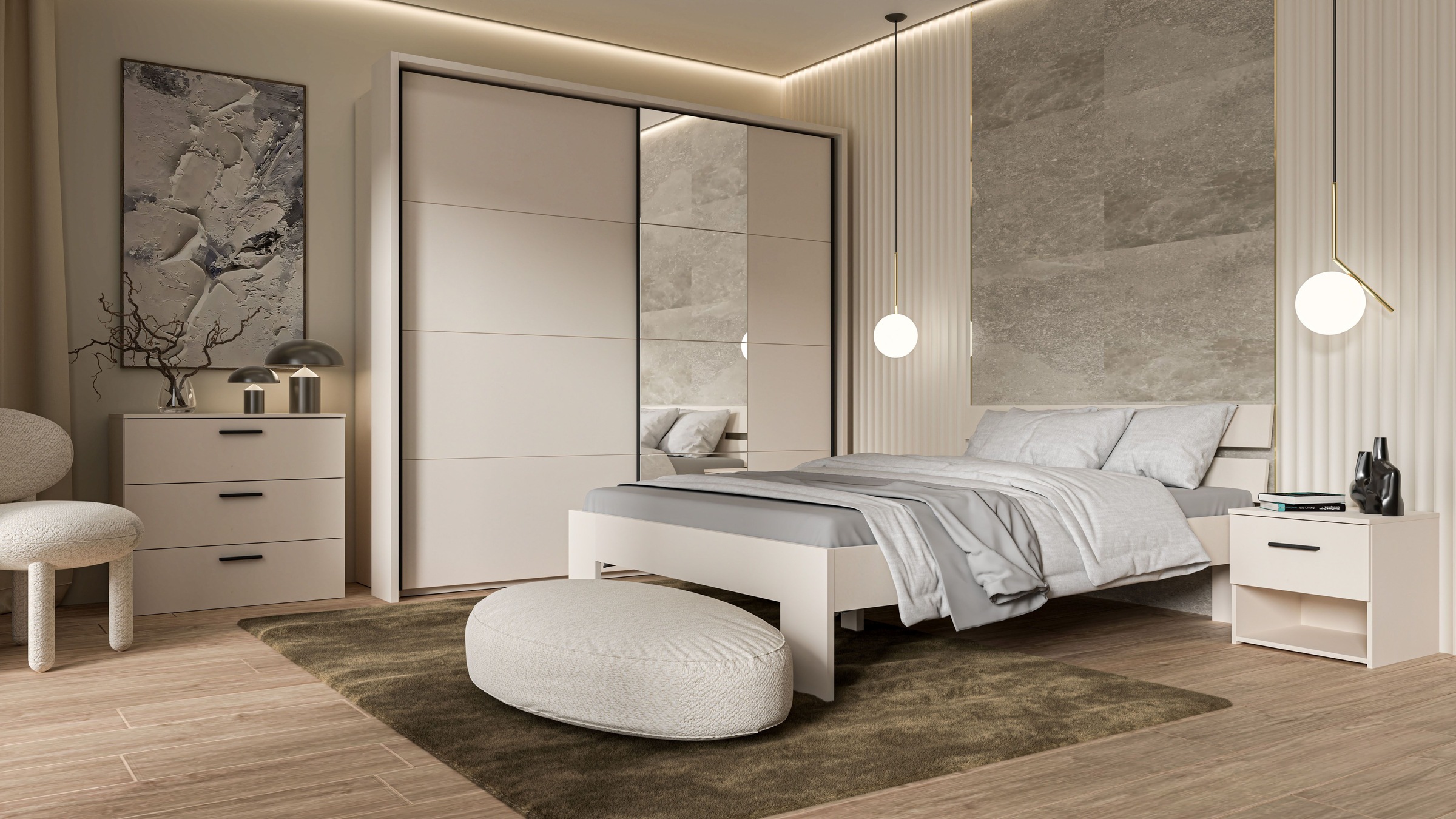 FORTE Bettgestell »Ingalil« B/H/T 165,1/78/209,4 cm günstig online kaufen