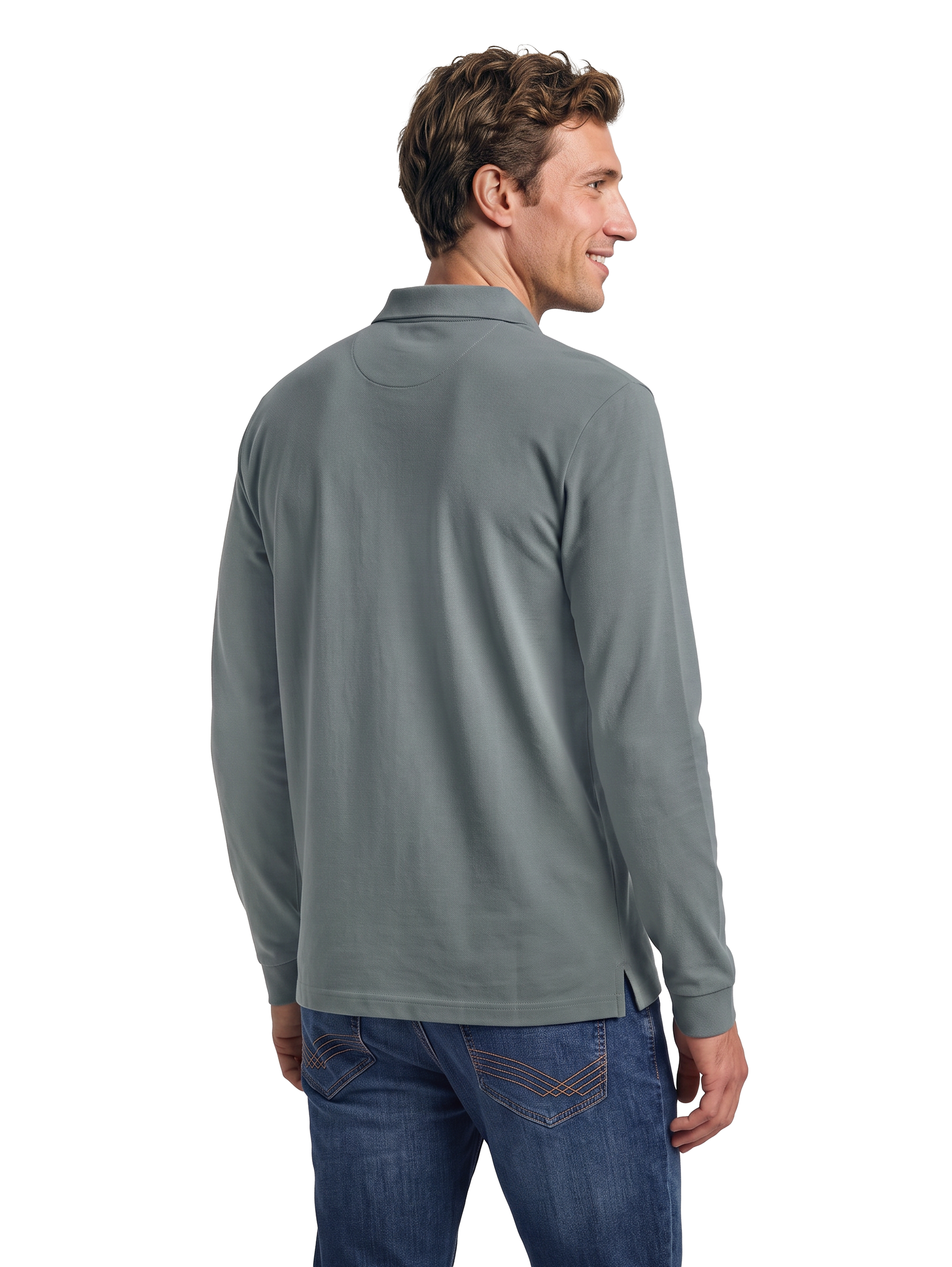 TOM TAILOR Langarm-Poloshirt mit Logo-Stickerei