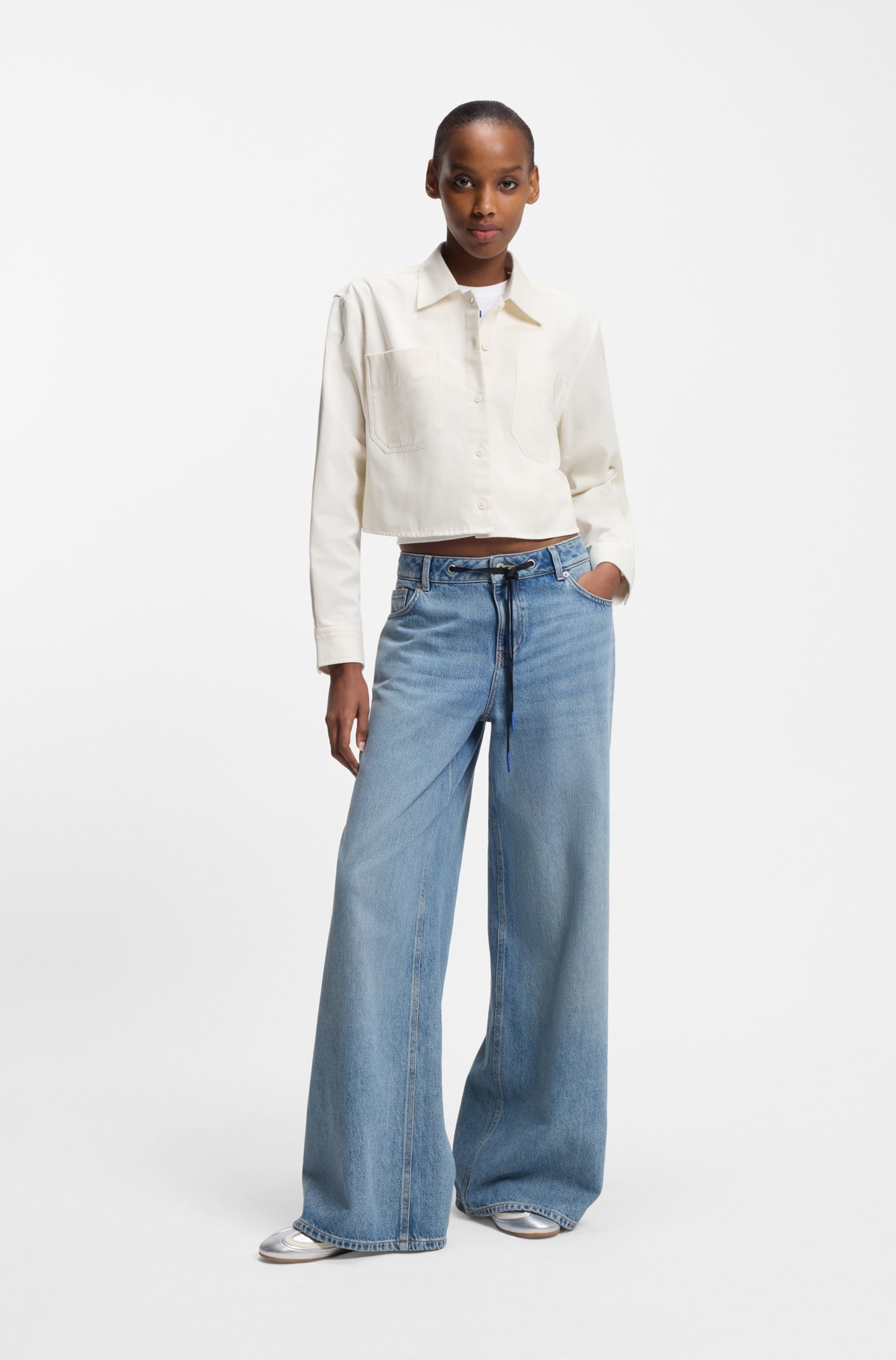 HUGO Blue Hemdbluse »Edia« im Loose Fit