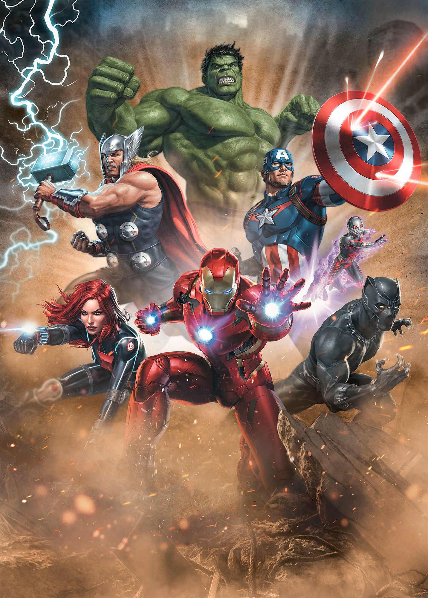 Komar Vliestapete »Avengers Superpower«, 200x280 cm (Breite x Höhe) günstig online kaufen