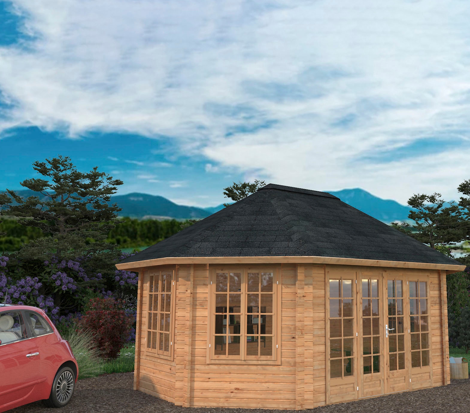 Palmako Gartenhaus »Pavillon Hanna«, hellbraun