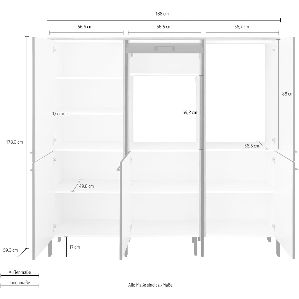 OPTIFIT Backofen/Kühlumbauschrank »Tokio«