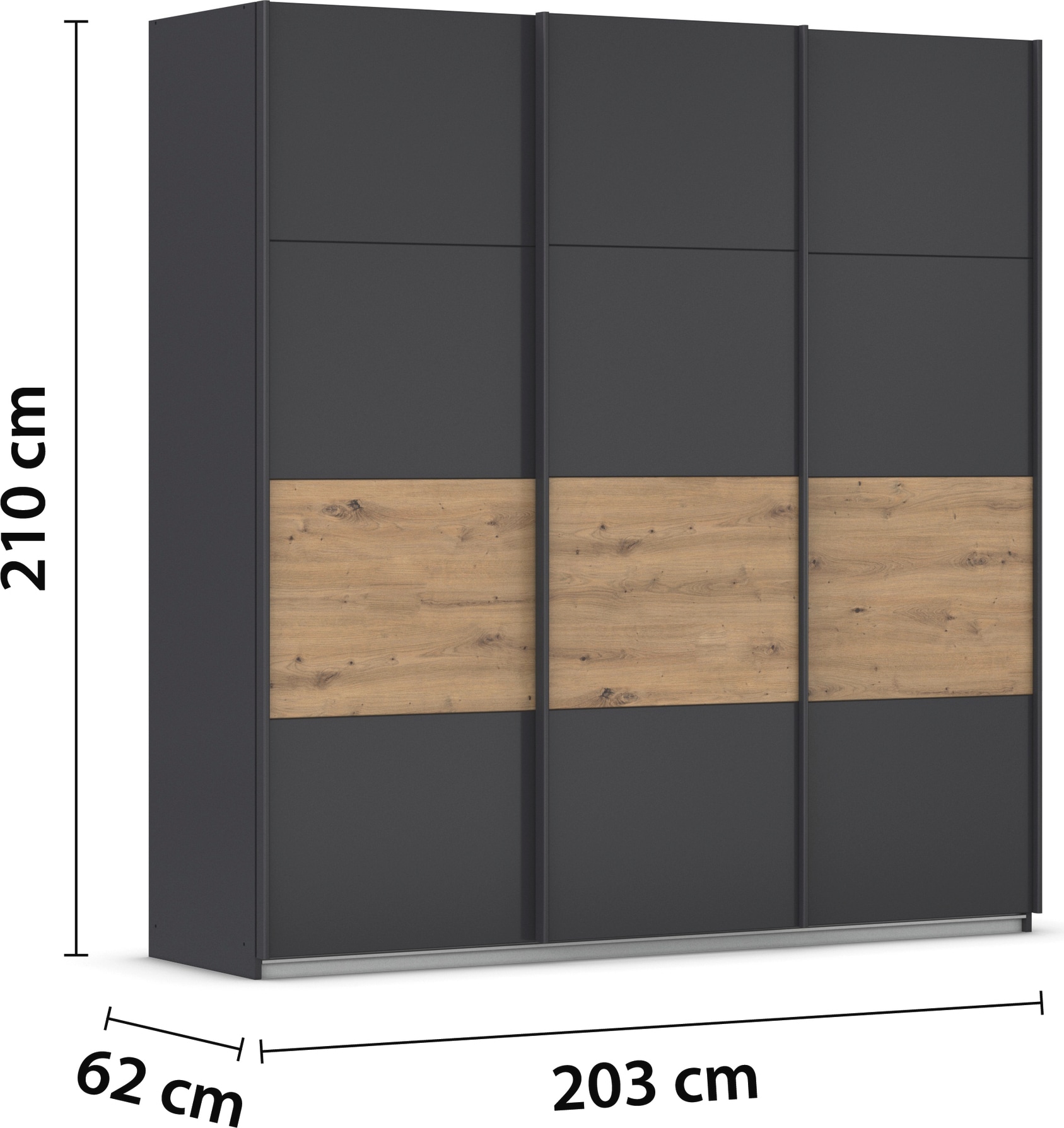 rauch Schwebetürenschrank »Schwebetürenschrank Kleiderschrank Schrank Garderobe CORTONA«, inkl. Inneneinteilung, 2 Stoffboxen und zusätzlichen Einlegeböden