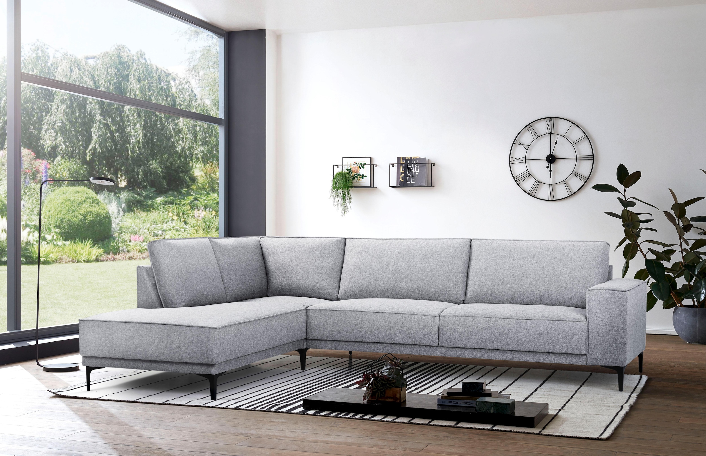 Places of Style Ecksofa Oland, L-Form, inkl. Rückenkissen, hochwertige Verarbeitung