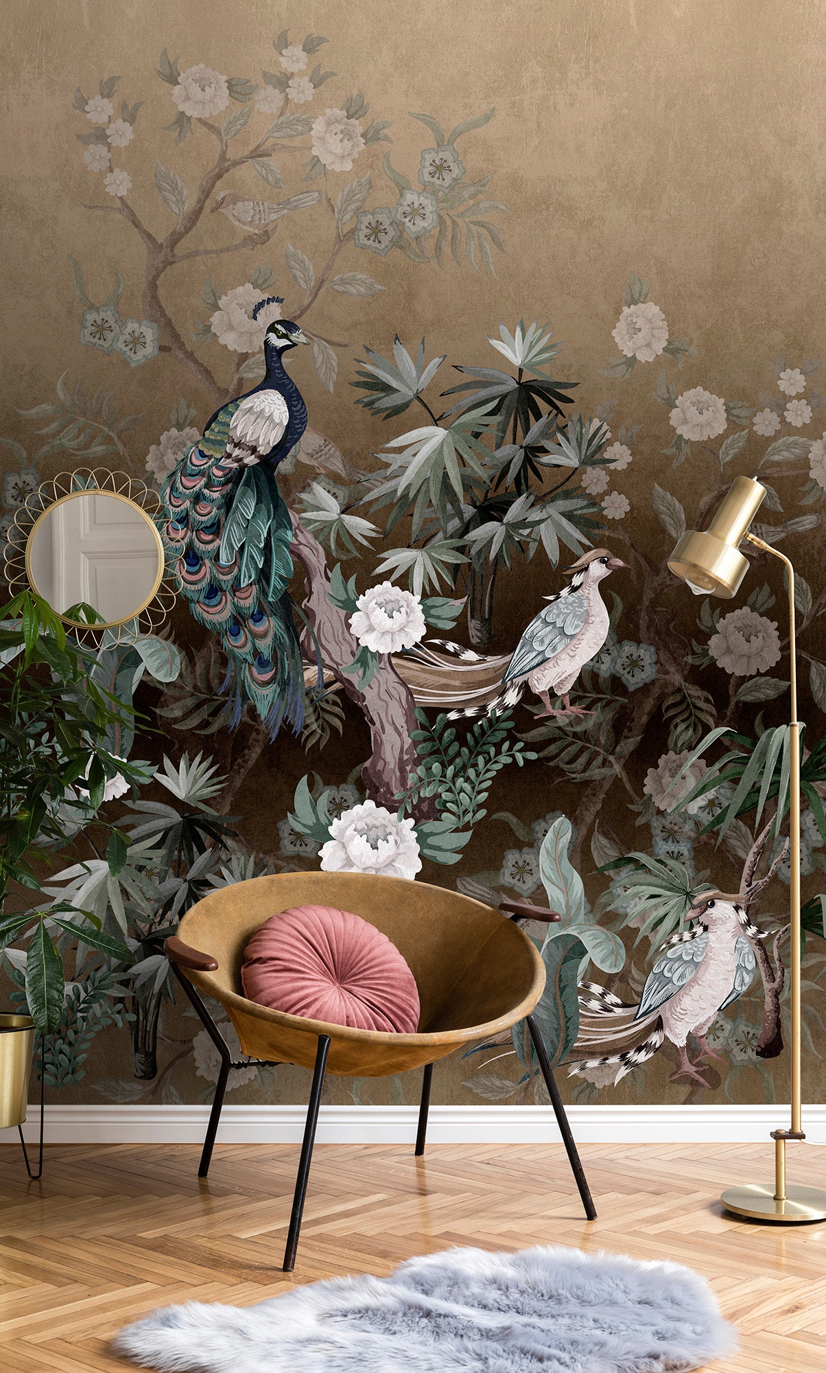 living walls Fototapete »Walls by Patel Peacock Island« glatt Vlies, Wand günstig online kaufen