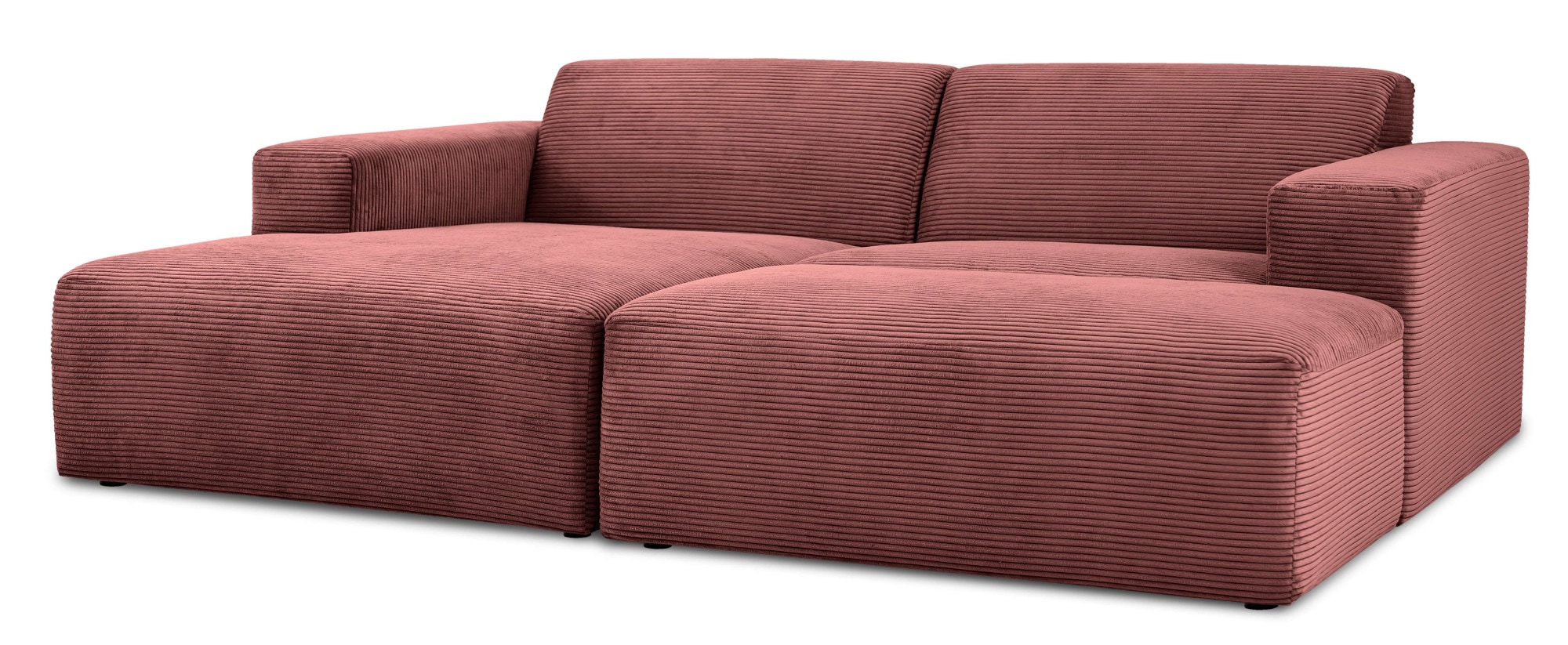 INOSIGN Ecksofa »Koa,228cm, L-Form, Modulsofa, Webstoff, Cord«, Designsofa, Set, Hocker inklusive, weicher Lounge-Sitzkomfort