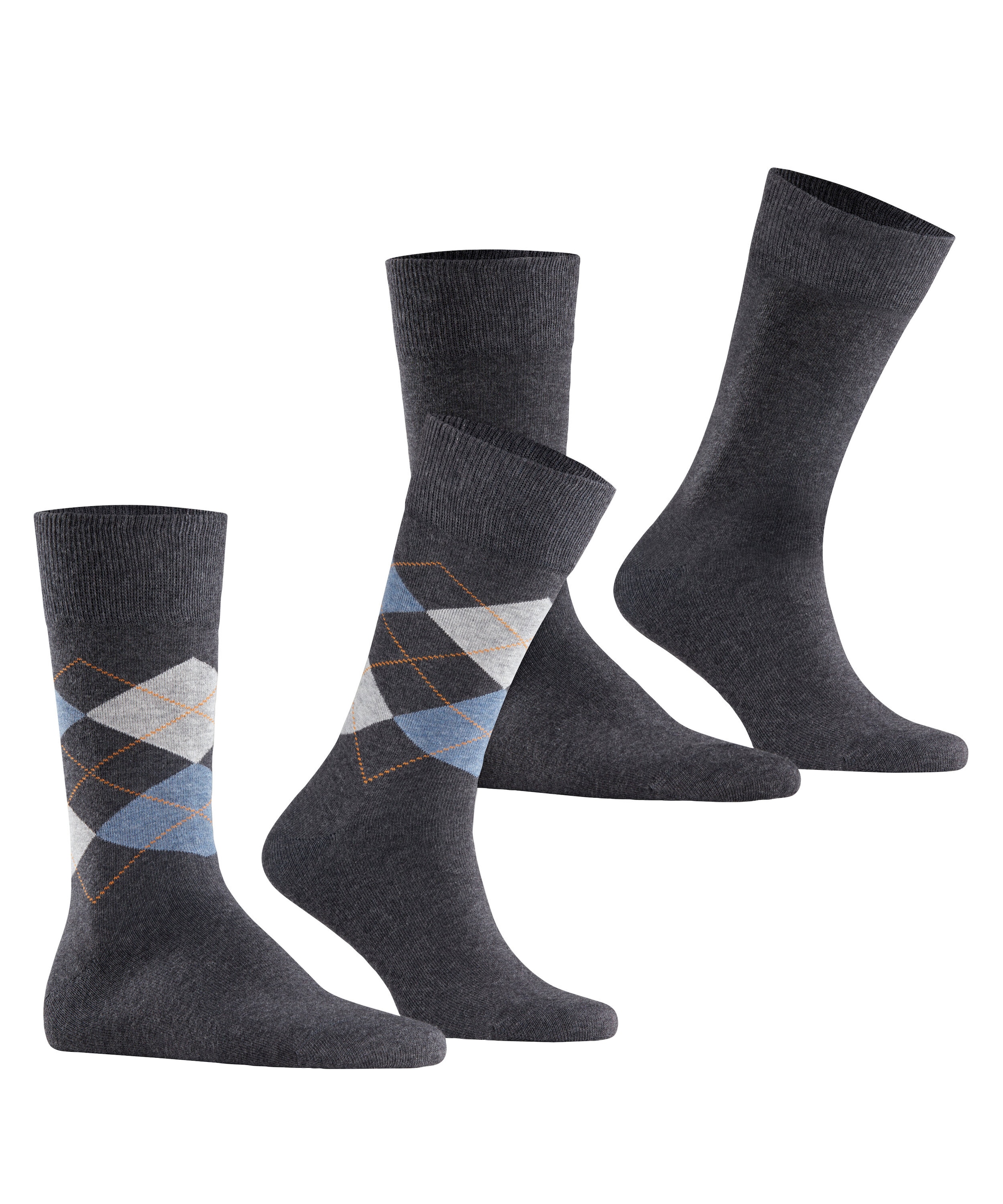 Burlington Socken »Everyday Argyle Mix«, (2 Paar, 2er Pack), aus weicher gekämmter Baumwolle atmungsaktiv