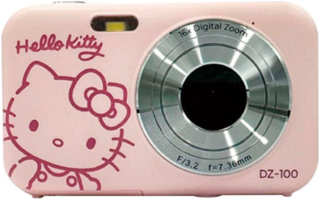 YASHICA Kompaktkamera »DZ-100 Hello Kitty«, 44 rosa LCD Monitor: 2,4 Zoll IPS-Bildschirm (Farbdisplay): Klarer Bildschirm für einfache Bedienung