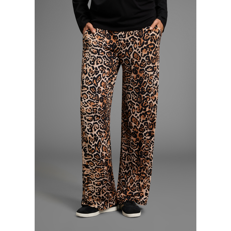 NEUN MONATE Umstandshose »Jerseyhose für Schwangere in Leo Design« Umstands-Hose mit weitem Bein gemustert leo 36/38 - N-Gr N-Gr 36/38 Umstandshose...