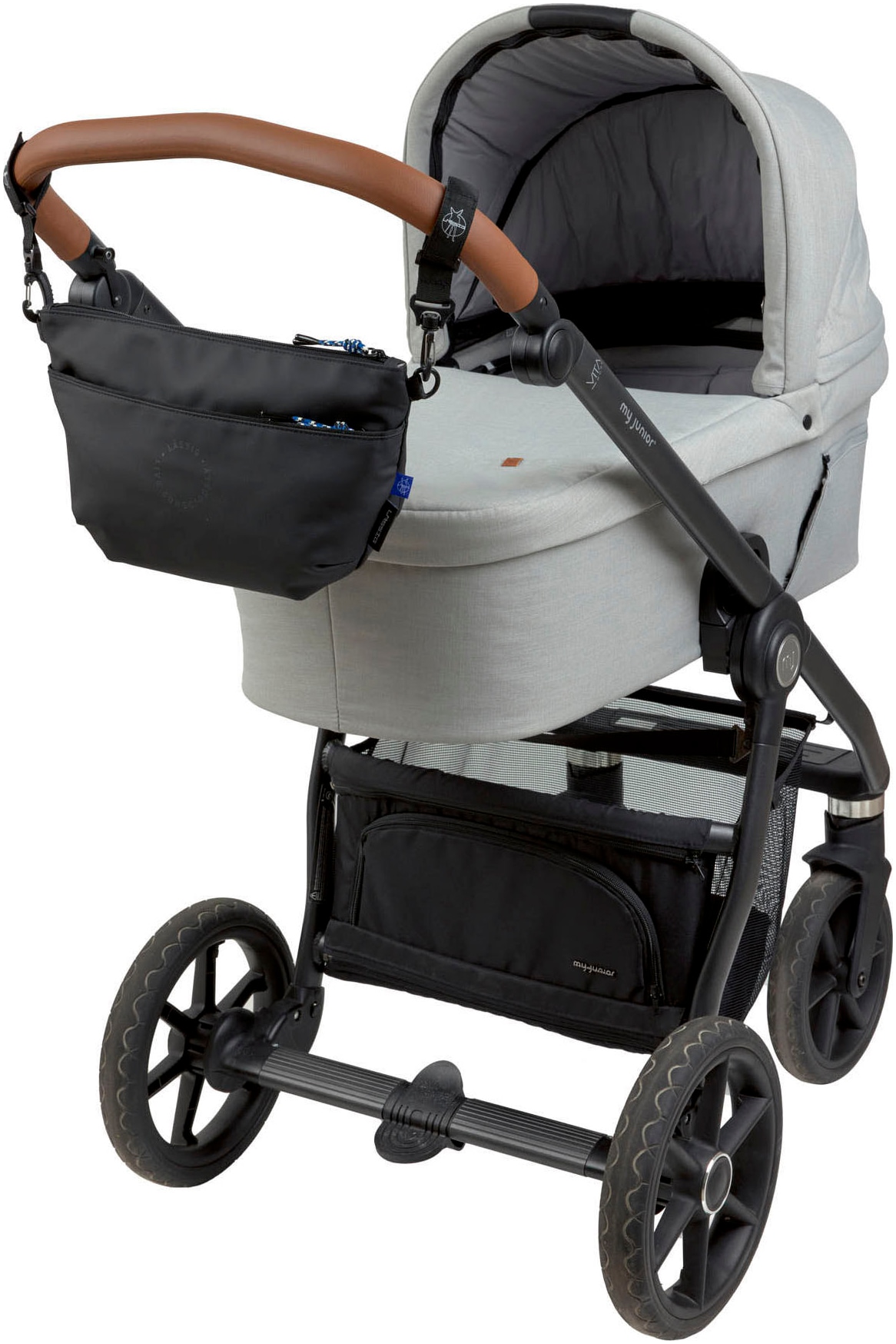 LÄSSIG Kinderwagen-Tasche »Green Label, Buggy Bum Bag, black«, mit Kinderwagenbefestigung