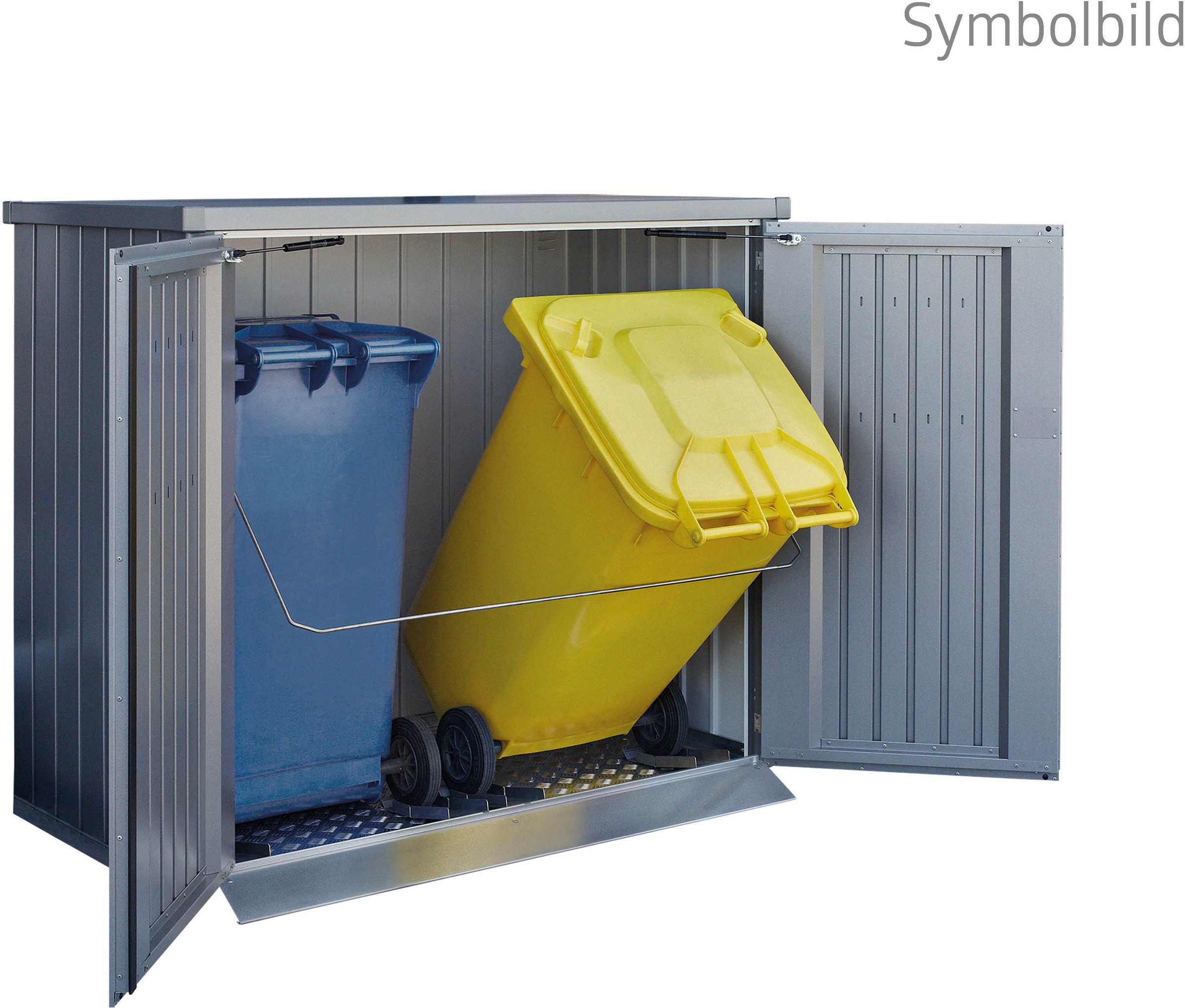 Biohort Mülltonnenbox »ALEX DUO, verschiedene Farben«, 147x88x129 cm, Doppel-Mülltonnenboxaus Metall